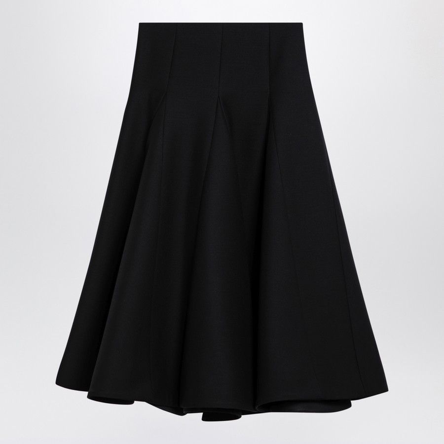 Valentino o1d2blof1024 Midi Skirt in Black Size 27" / US 4 / IT 40 - 1 Thumbnail