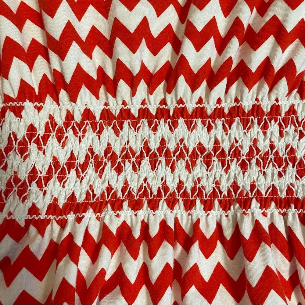 Kate Spade Kate Spade Red Chevron Cotton Sleeveless Dress Size XS Size XS / US 0-2 / IT 36-38 - 9 Thumbnail