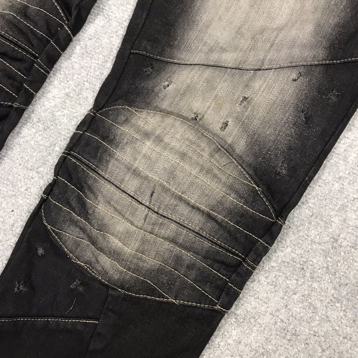 If Six Was Nine × PPFM × Tornado Mart 🔥PPFM BLACK PUNK JAPAN BIKER STYLE DENIM PANTS Size US 32 / EU 48 - 8 Thumbnail