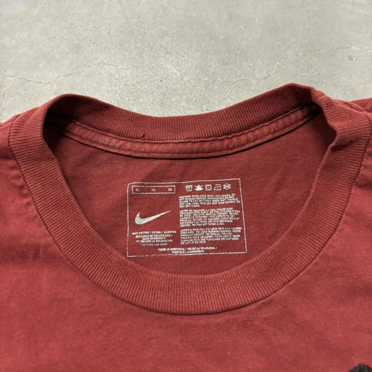 Nike × Vintage Crazy Vintage Y2K/2000s Red Nike Athletics Sports Graphic Tee! Size US XL / EU 56 / 4 - 4 Thumbnail