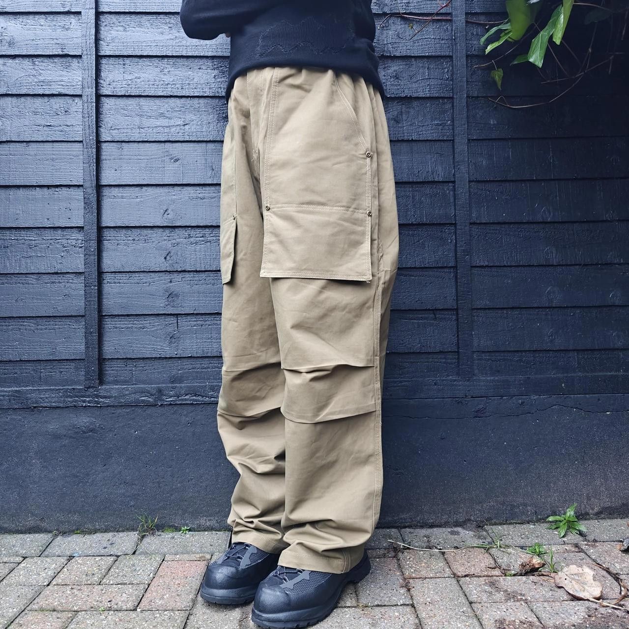 Other Japanese Khaki Articulated Wide Leg Fatigue Pants Size US 32 / EU 48 - 3 Thumbnail