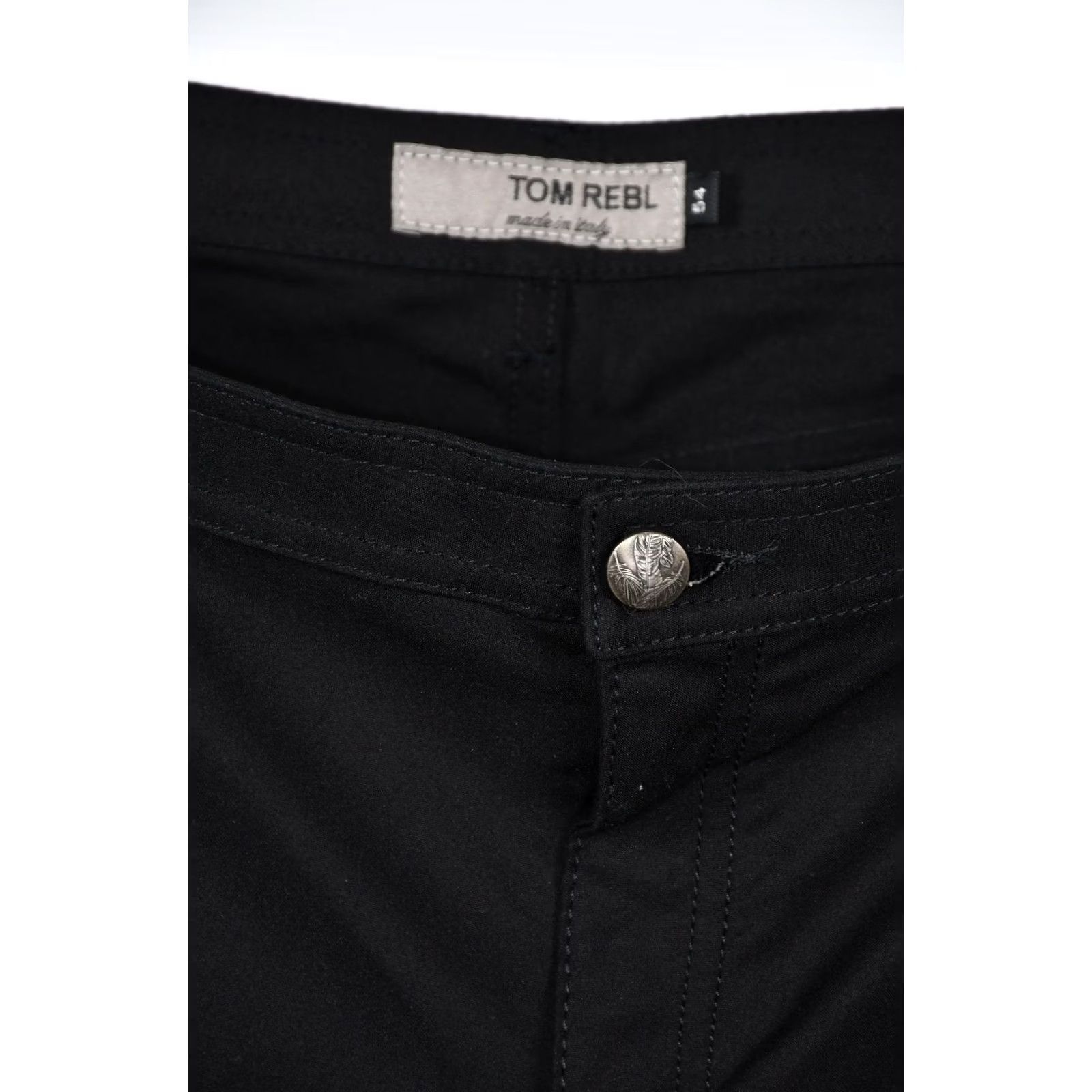 Vintage TOM REBL Pants Mens Black Cotton/Nylon 54 Size US 38 / EU 54 - 4 Thumbnail