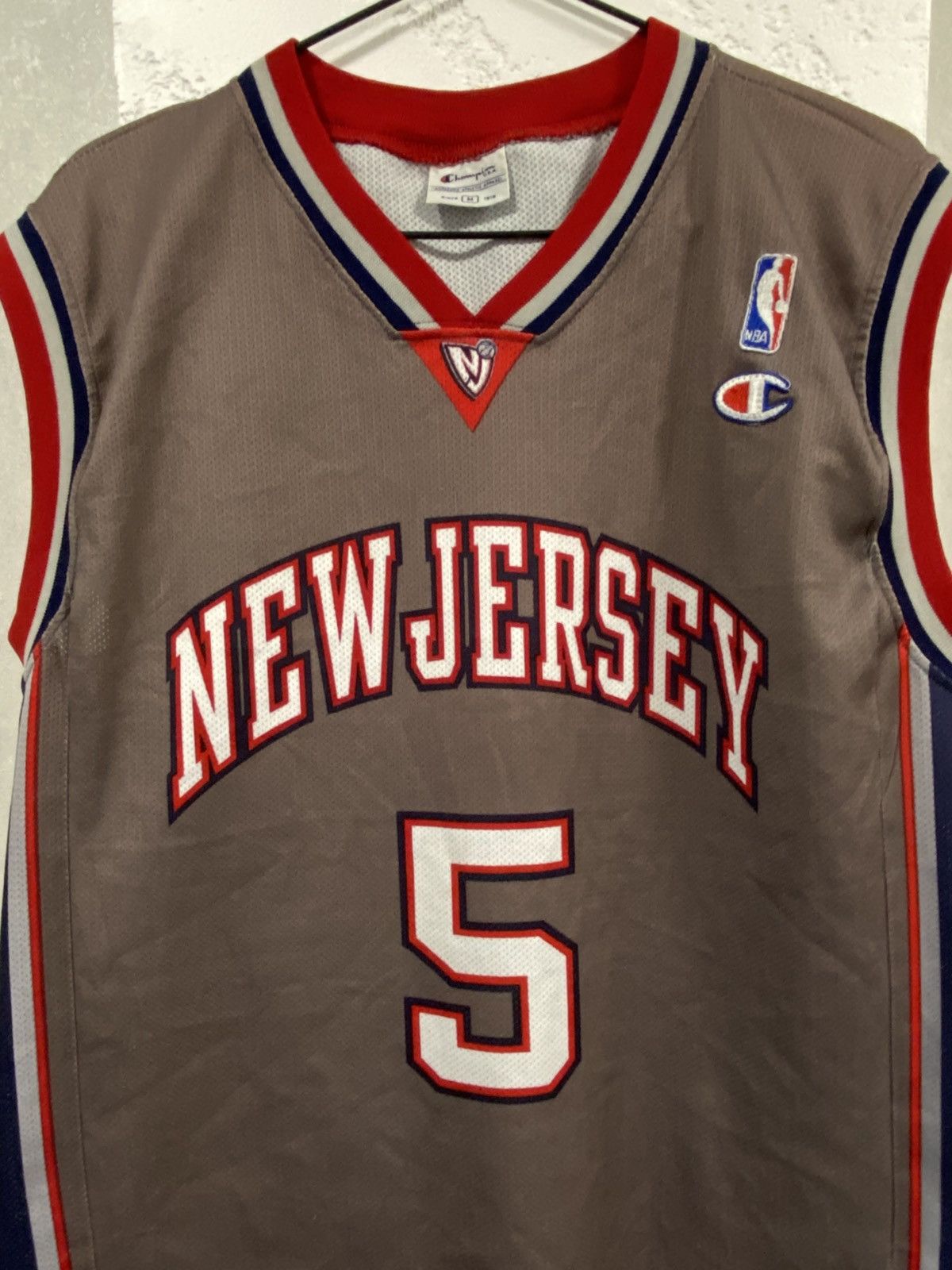Champion × NBA × Vintage Vintage Champion New Jersey NBA 00’s Basketball Jersey Size US M / EU 48-50 / 2 - 2 Thumbnail