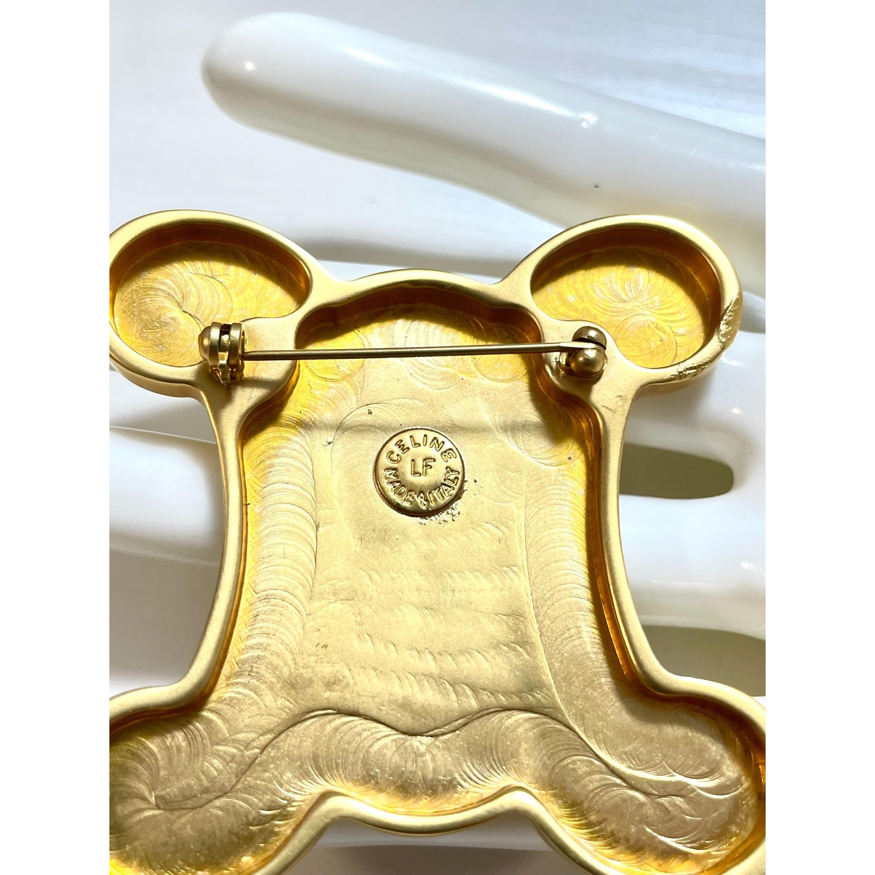Celine Vintage Celine extra big golden triomphe brooch. Size ONE SIZE - 5 Thumbnail