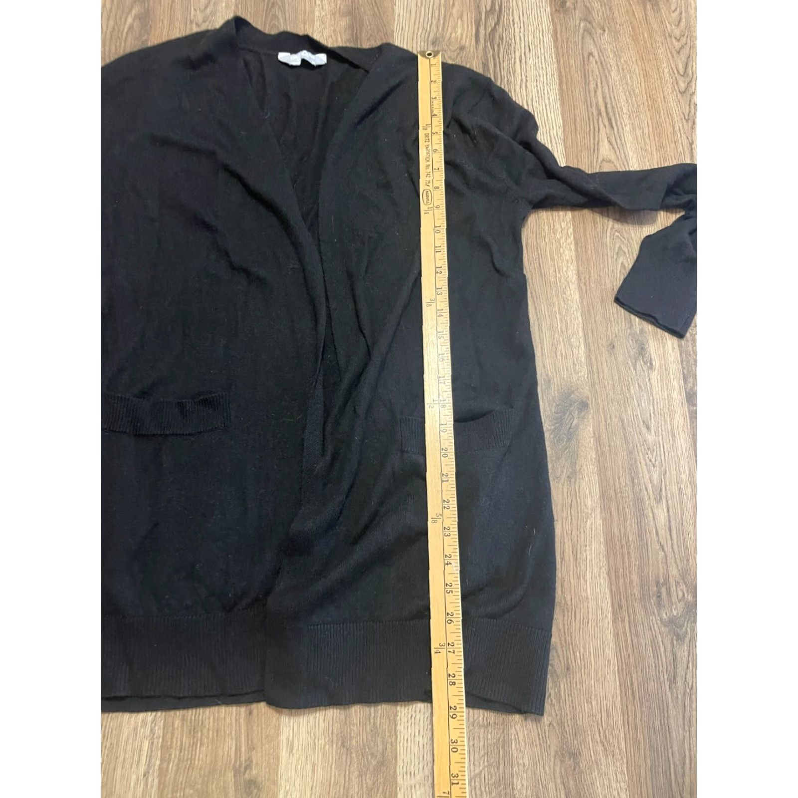 Vintage Cashmere Blend Cardigan Sweater Women's Medium Black Open Cardigan CAS/Regular Cardigan Size M / US 6-8 / IT 42-44 - 6 Thumbnail