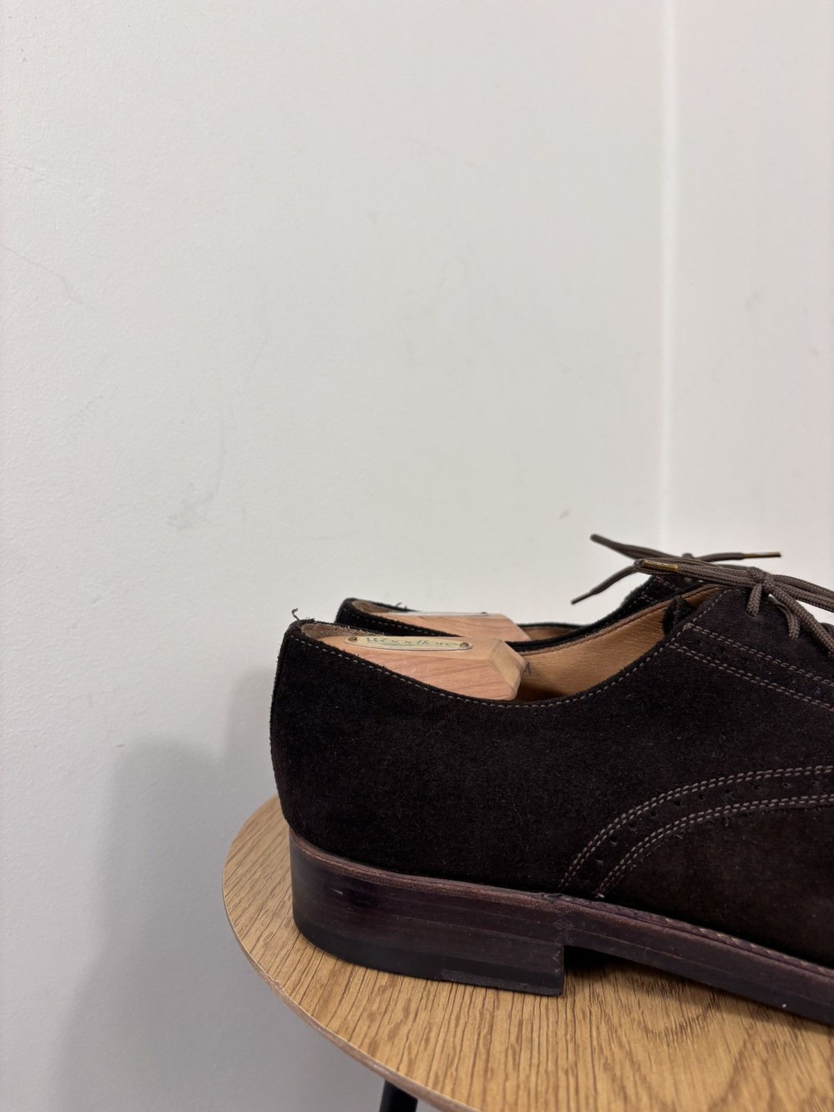 Heinrich Dinkelacker Heinrich Dinkelacker Men’s Dark Brown Suede Leather Shoes Size US 12 / EU 45 - 3 Thumbnail