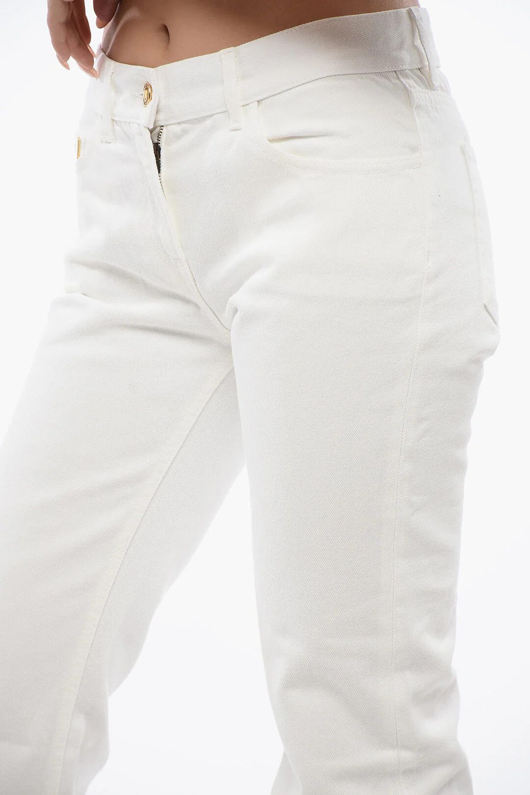 Palm Angels og1mm0326 Straight-Fit Jeans in White Size 27" / US 4 / IT 40 - 3 Thumbnail