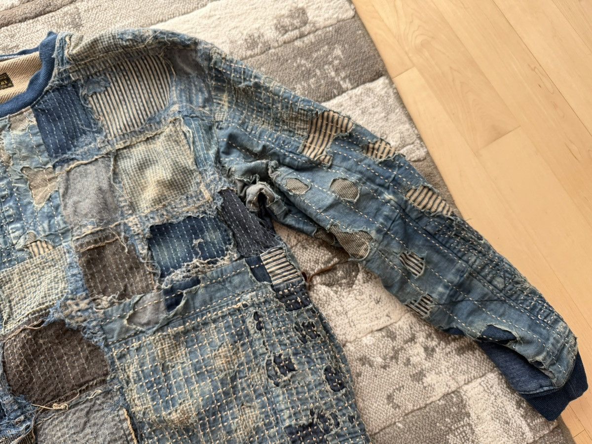 Kapital KAPITAL Boro Distressed Cotton/Linen Patchwork Sweatshirt Size US M / EU 48-50 / 2 - 4 Thumbnail