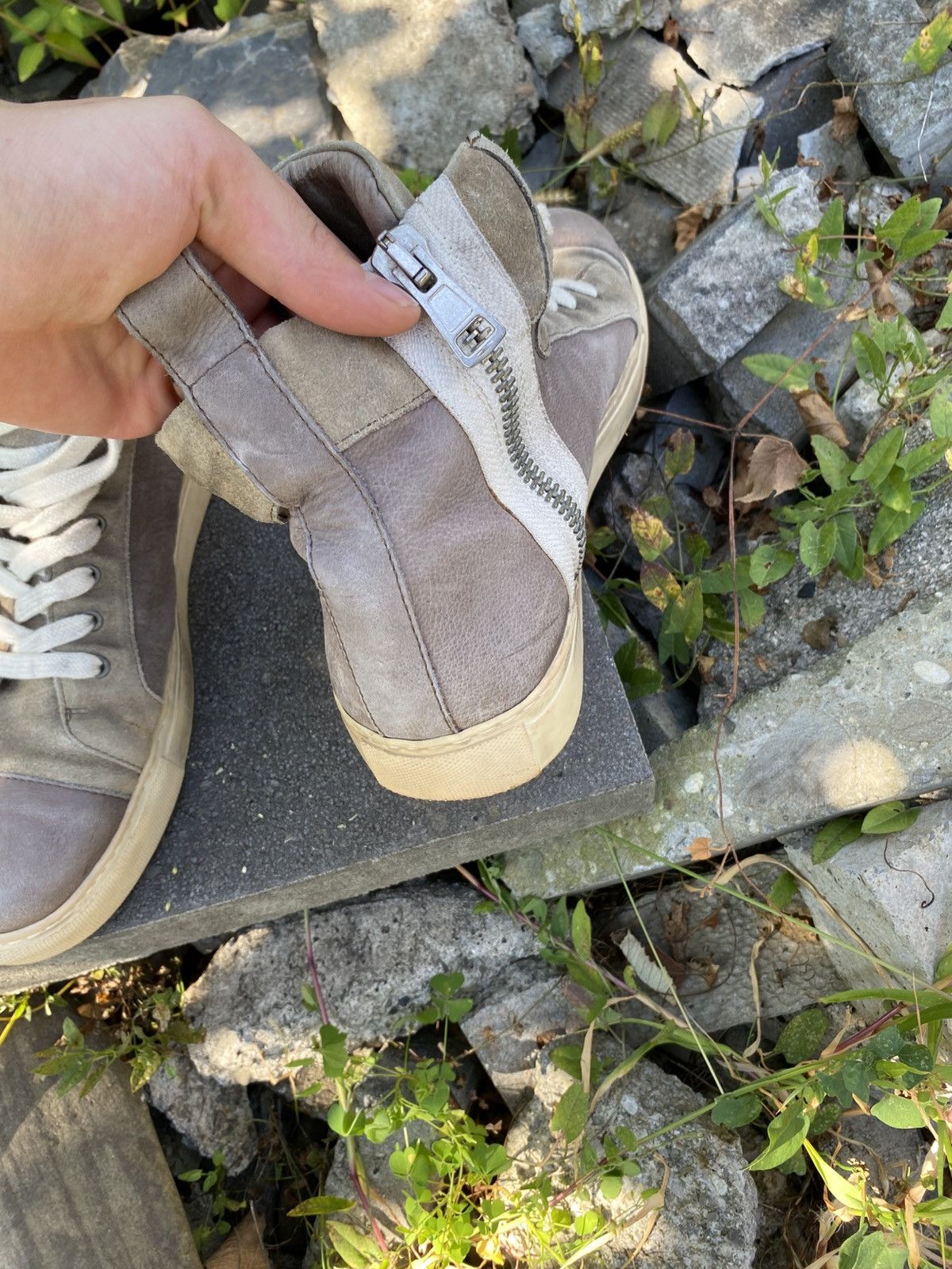 Allsaints All saints Hi-Top Leather shoes Rick Owens Balenciaga Style Size US 11 / EU 44 - 15 Thumbnail
