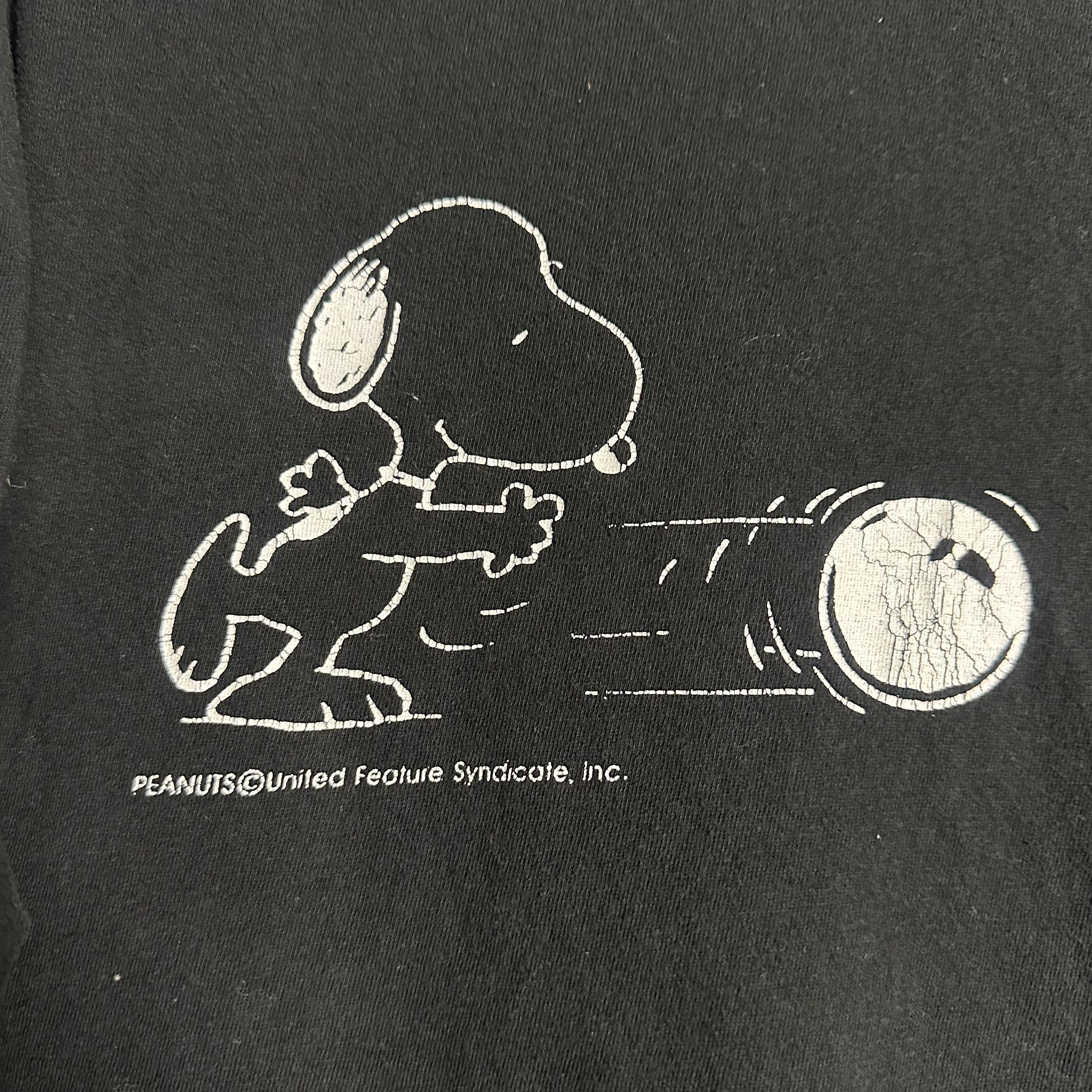 Peanuts 🔥RARE🔥Vintage Peanuts Snoopy Bowling V-Neck T-shirt Size US L / EU 52-54 / 3 - 3 Thumbnail
