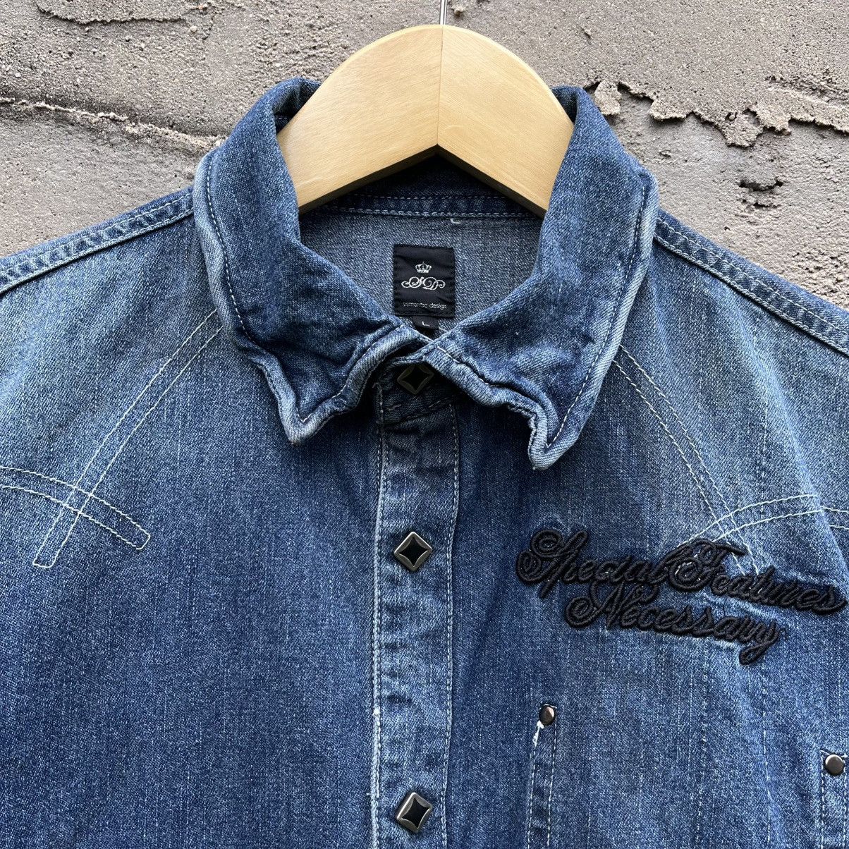 Japanese Brand Semantic design Biker shirt Blue indigo Hidden Pocket Size US L / EU 52-54 / 3 - 3 Thumbnail