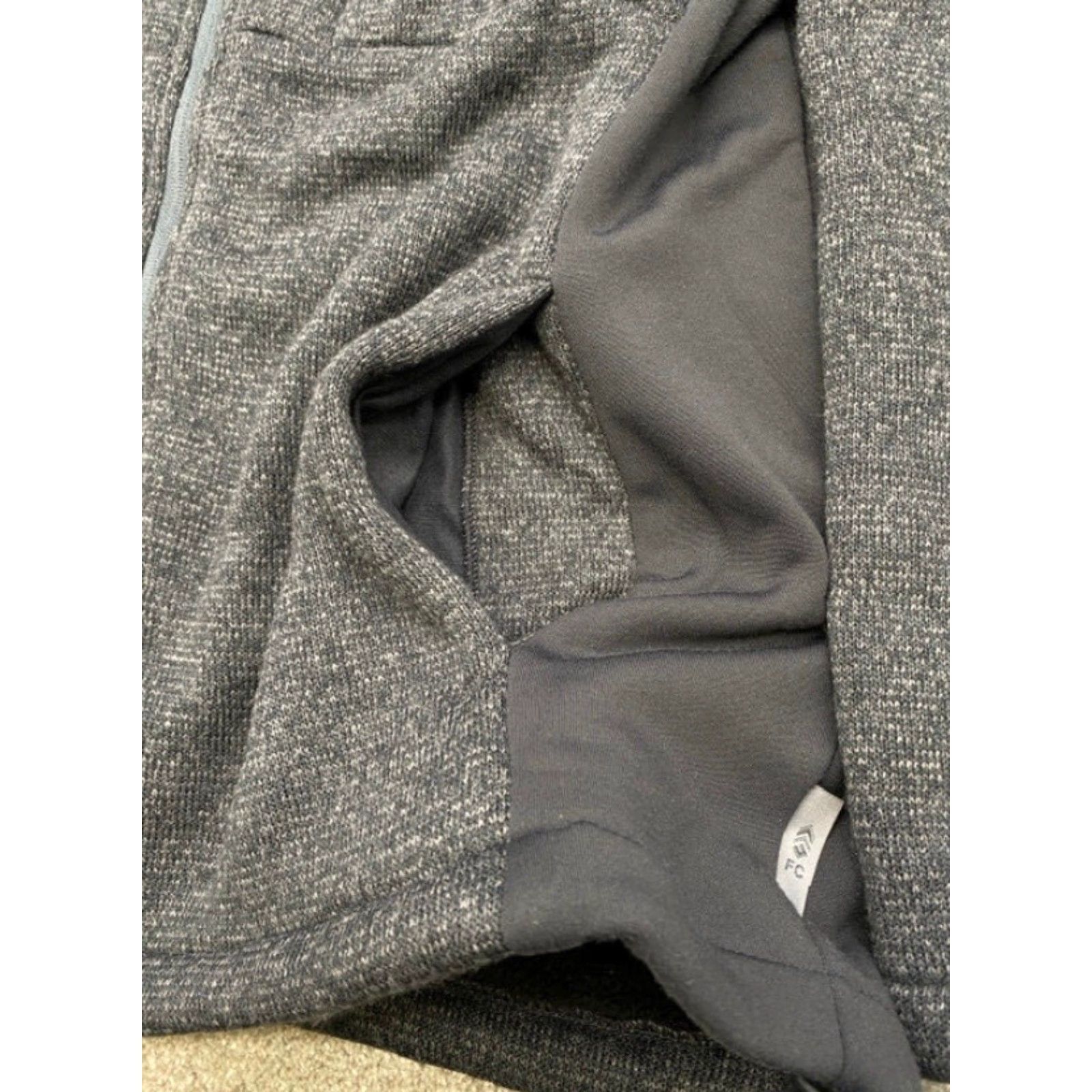 Free Country Free Country Jacket Men's Gray Fleece Hooded Long Sleeve Full-Zip XL - Regular Fit, Pockets, Mid-Length Hoodie, Fall Spring Winter Size US XL / EU 56 / 4 - 4 Thumbnail