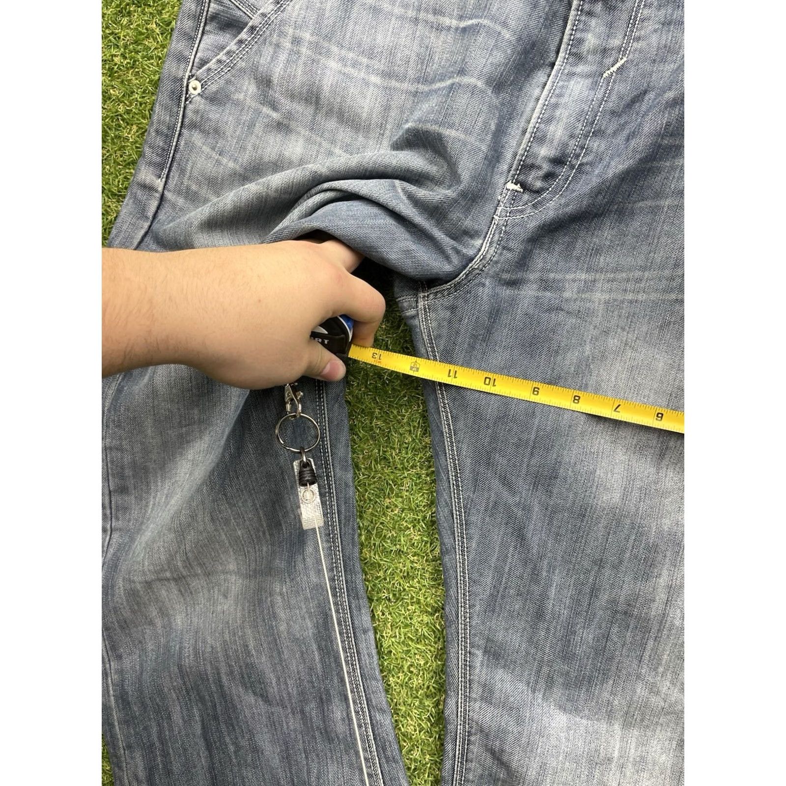 Levi's Levis 527 Jeans Mens 38x30 Boot Cut Light Wash Denim Blue 527 Series Boots Cut 5-Pocket Regular Rise Mid Vintage No Size US 38 / EU 54 - 6 Thumbnail