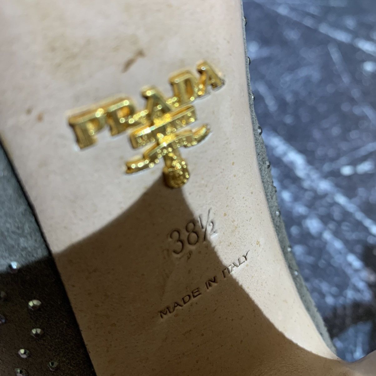 Prada PRADA Taupe Suede Studded Ankle Boots Heels Size 38.5 Size US 8.5 / IT 38.5 - 15 Thumbnail