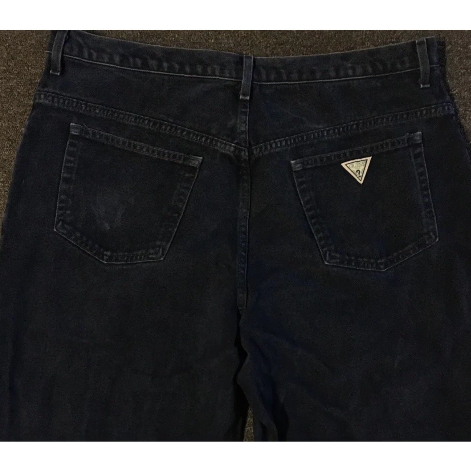 Guess VINTAGE GUESS Jeans 90s Faded Tapered Baggy Denim Blue 32 Inseam USA Distressed Rock Grunge Hip Hop Punk 80s Y2K Mens Size US 40 / EU 56 - 6 Thumbnail