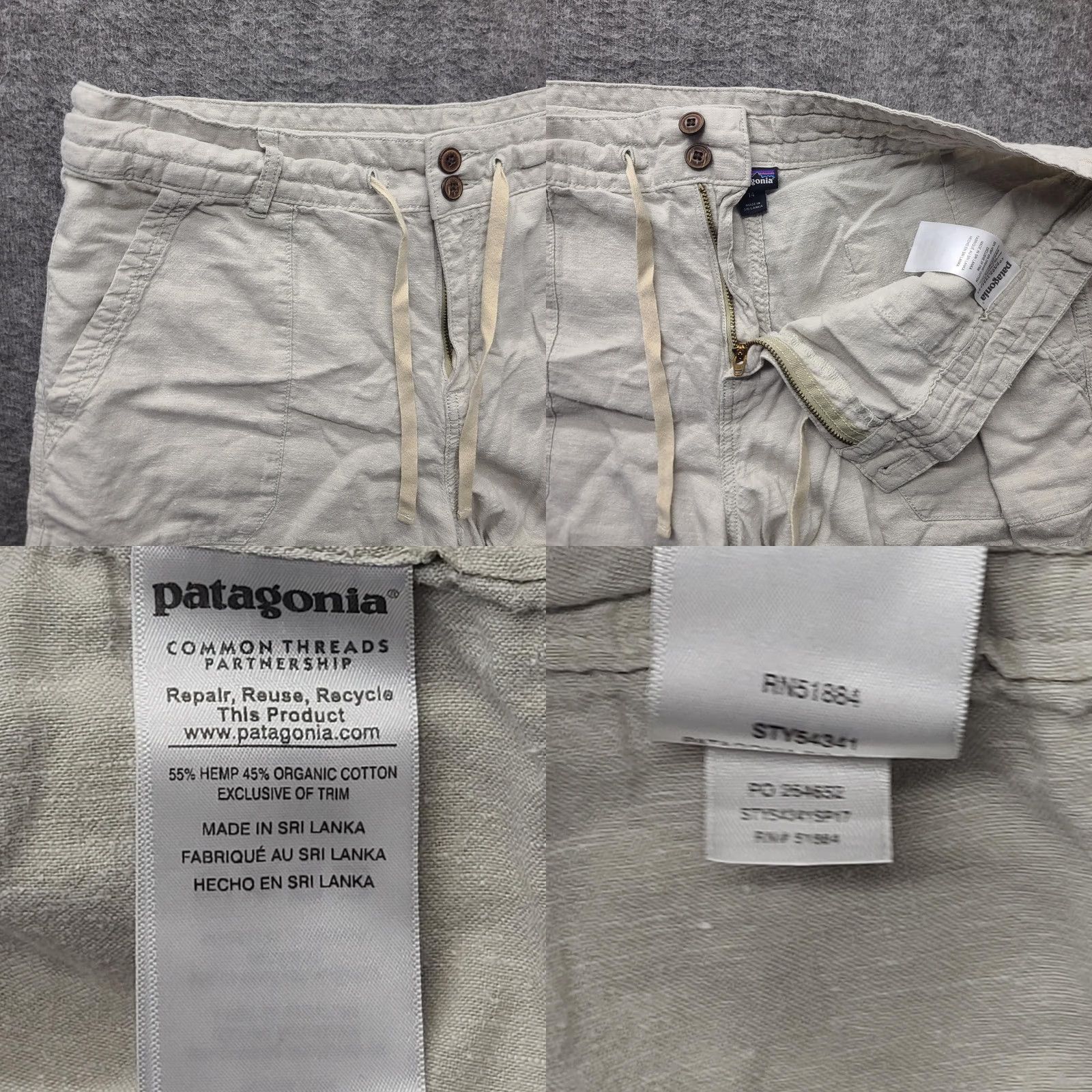 Patagonia Patagonia Women's Island Hemp Shorts 14 Organic Cotton Blend Casual Lightweight Size 36" / US 14 / IT 50 - 8 Thumbnail