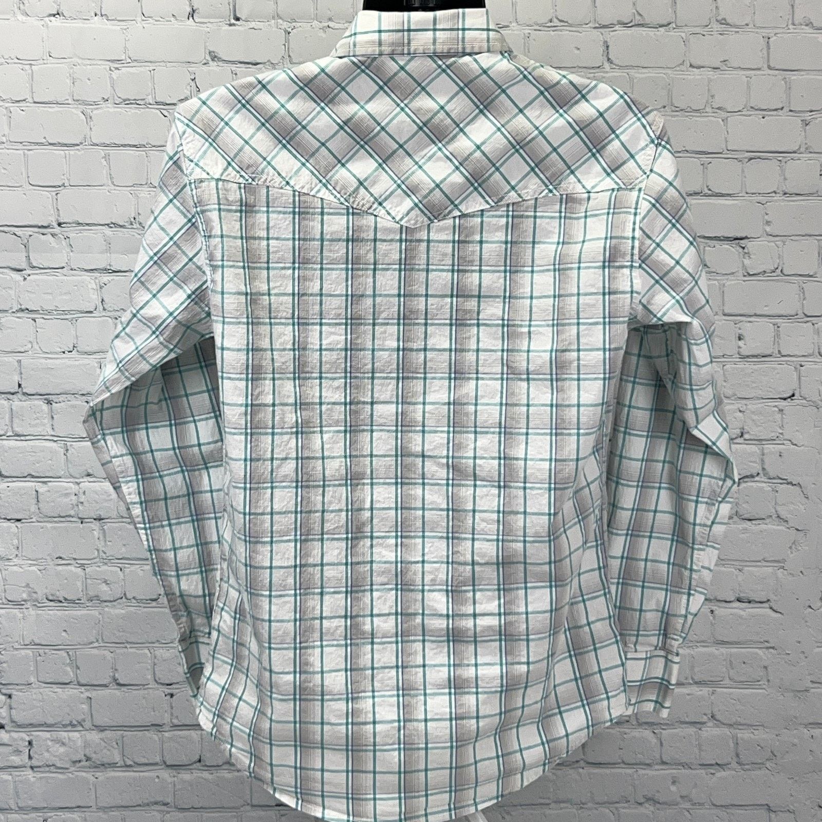 Wrangler Wrangler 20X Pearl Snap Button Front Shirt White Plaid M Size US M / EU 48-50 / 2 - 3 Thumbnail