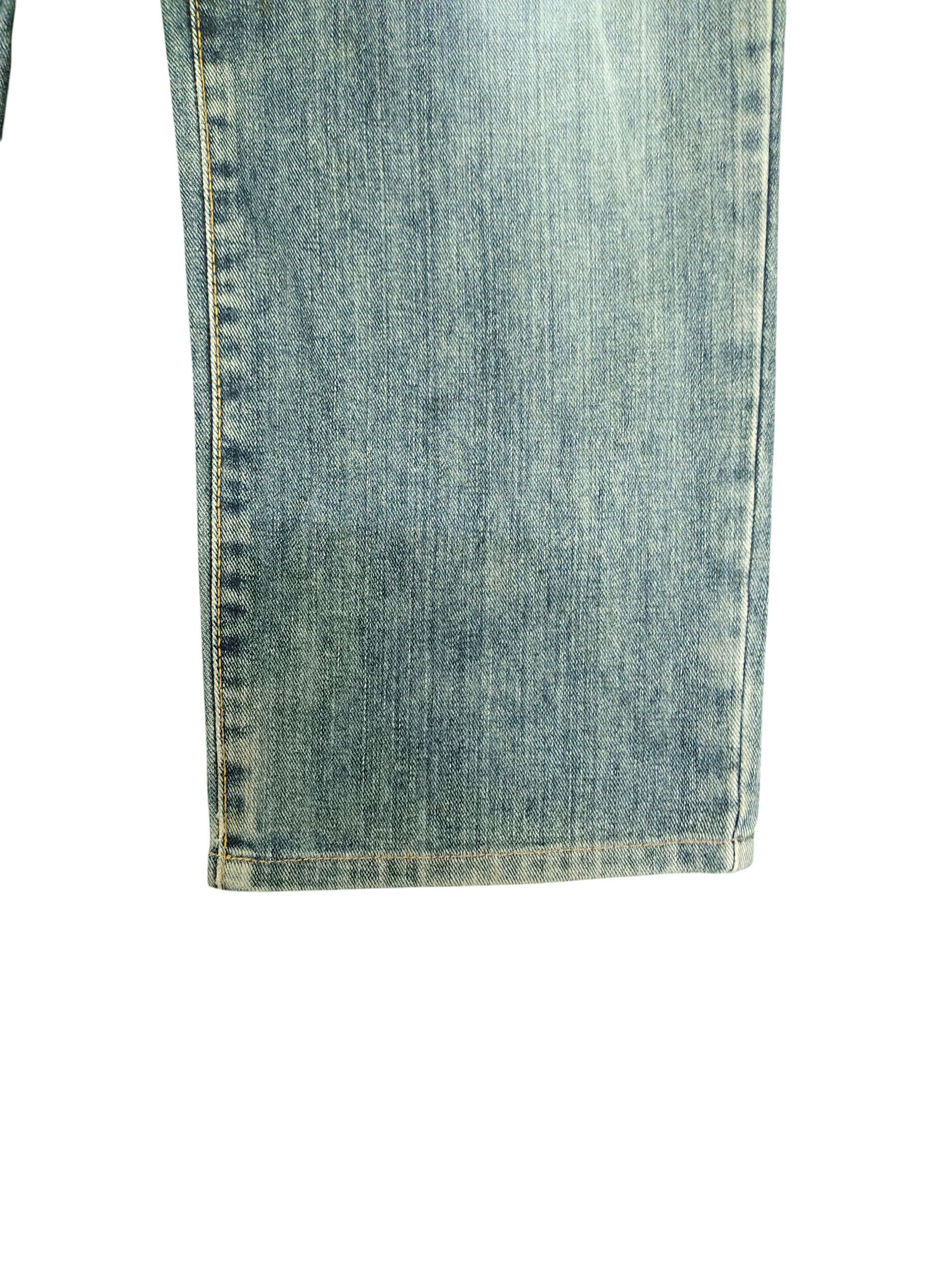 Comme des Garcons × Undercover Vintage 90s Edwin 404 Regular Distress Faded Denim Jeans Size US 35 - 5 Thumbnail