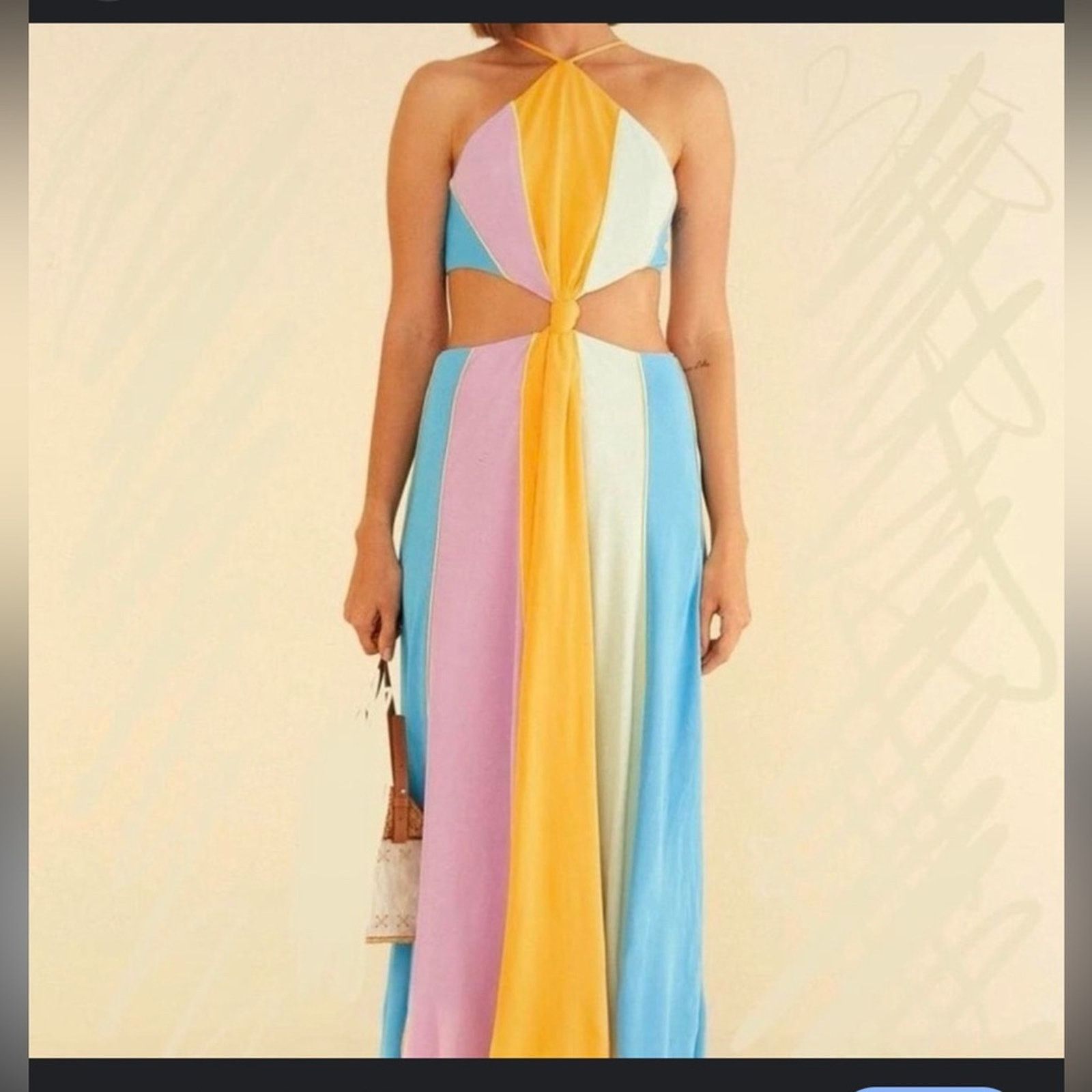 Farm Rio Farm Rio Color Block Maxi Dress - Size XL - Purple/Orange Size XL / US 12-14 / IT 48-50 - 1 Thumbnail