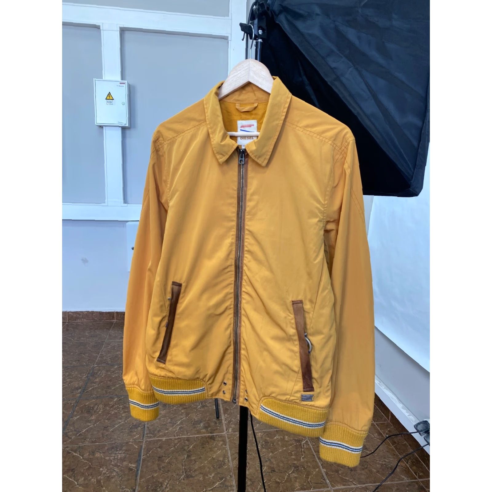 Diesel Diesel Nylon Japan Style Bomber Jacket Retro Kapital Style L Yellow Men Jacket Size US L / EU 52-54 / 3 - 2 Thumbnail
