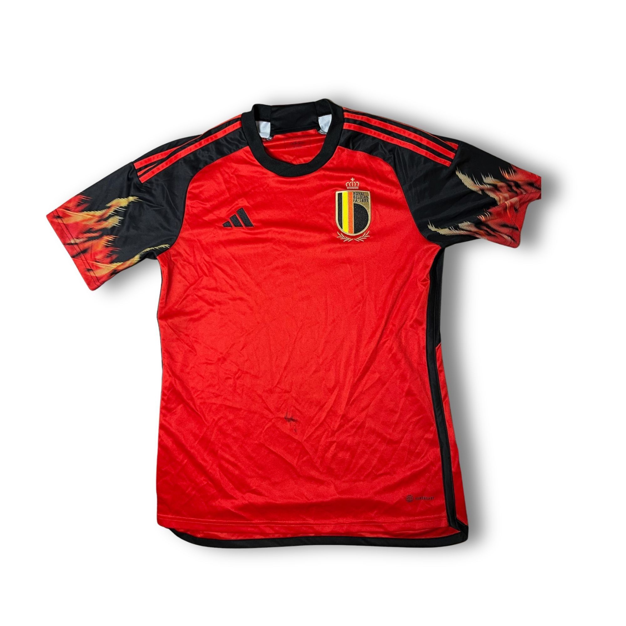 Adidas Belgium 2022 Home Jersey Adidas Medium Red/Black With Flame Size US M / EU 48-50 / 2 - 2 Thumbnail