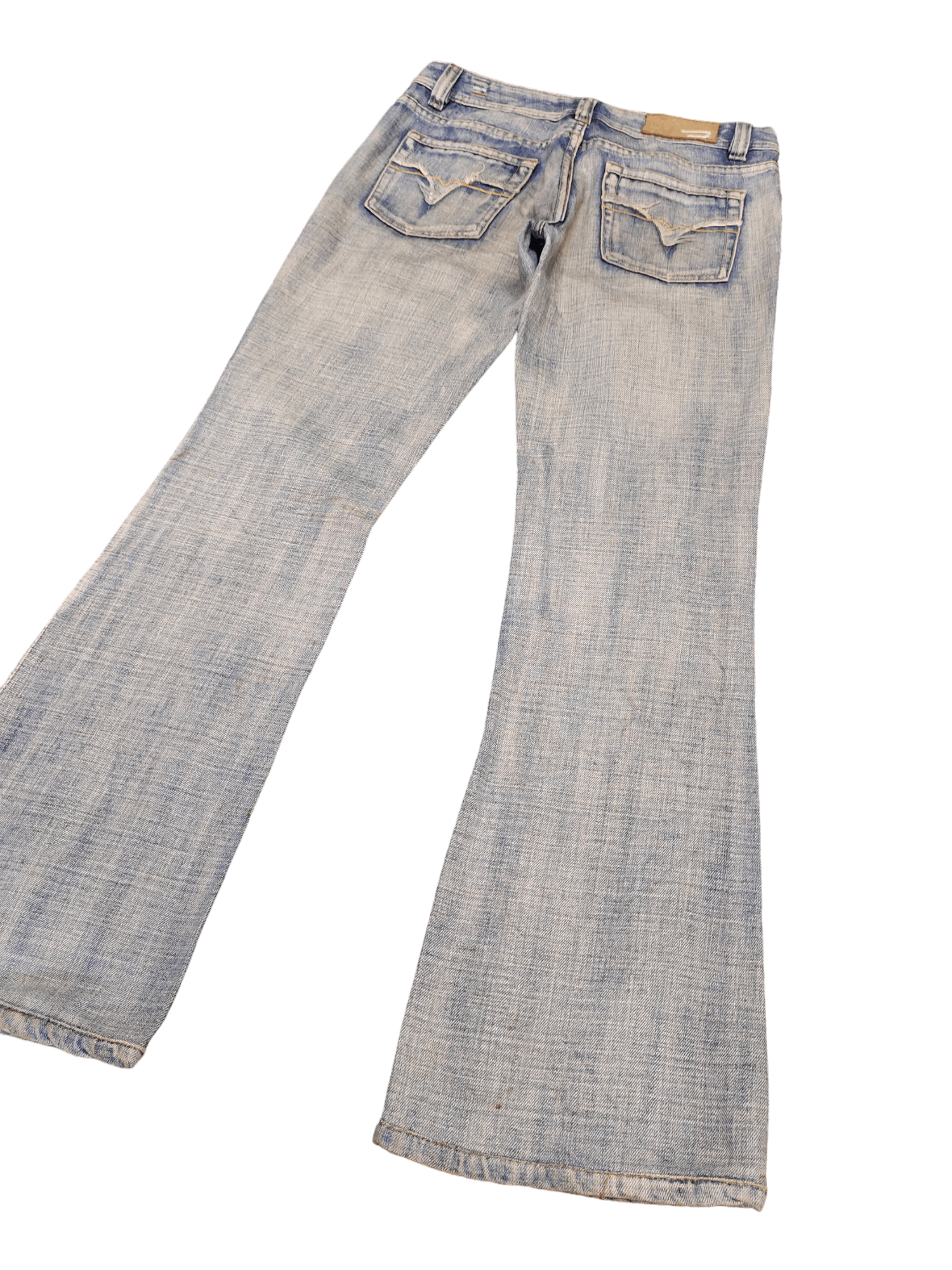 Diesel Flare Jeans Diesel D Logo Faded Low Rise Boot Cut Y2k Goa Size US 29 - 1 Thumbnail