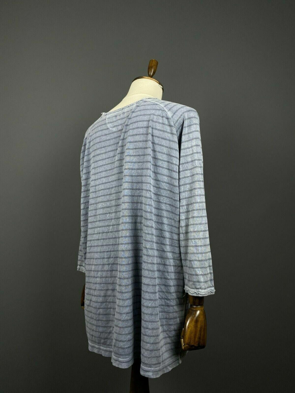 Oscar De La Renta Men Oska Blue Striped Crew Neck Jumper Pullover Size 2 Size XS / US 0-2 / IT 36-38 - 5 Thumbnail
