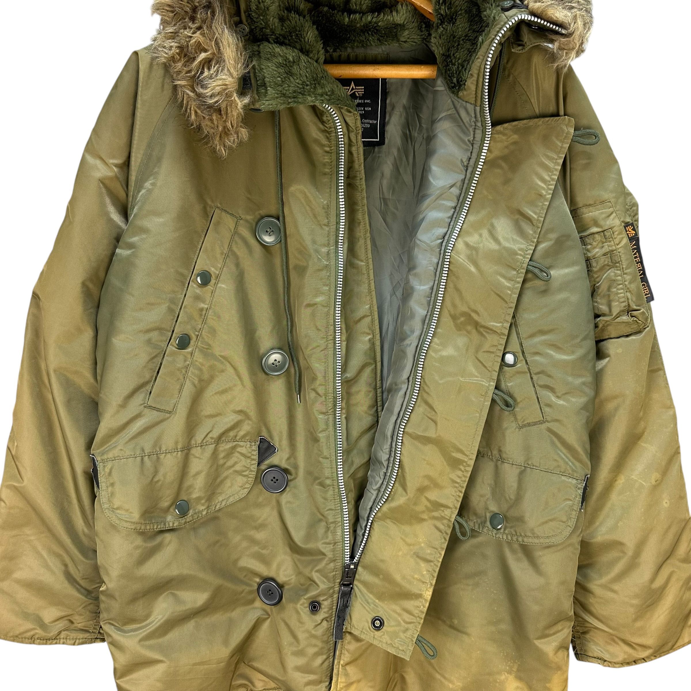Alpha Industries ALPHA INDUSTRIES X MATERIAL GIRL Fur Hooded Parka #A75-1817 Size US XS / EU 42 / 0 - 8 Thumbnail