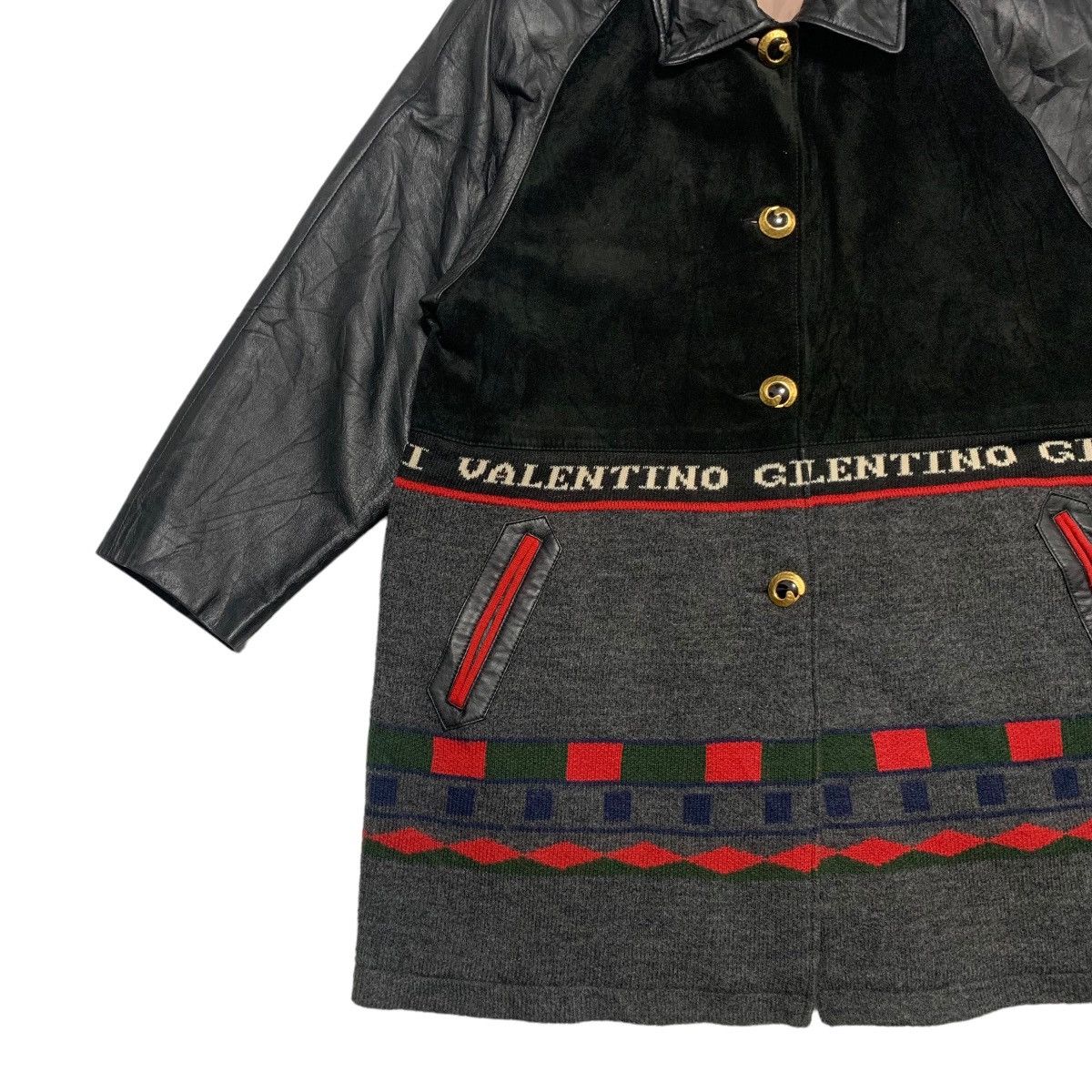 Japanese Brand Gianni Valentino Color Block Leather Jacket Size L / US 10 / IT 46 - 2 Thumbnail