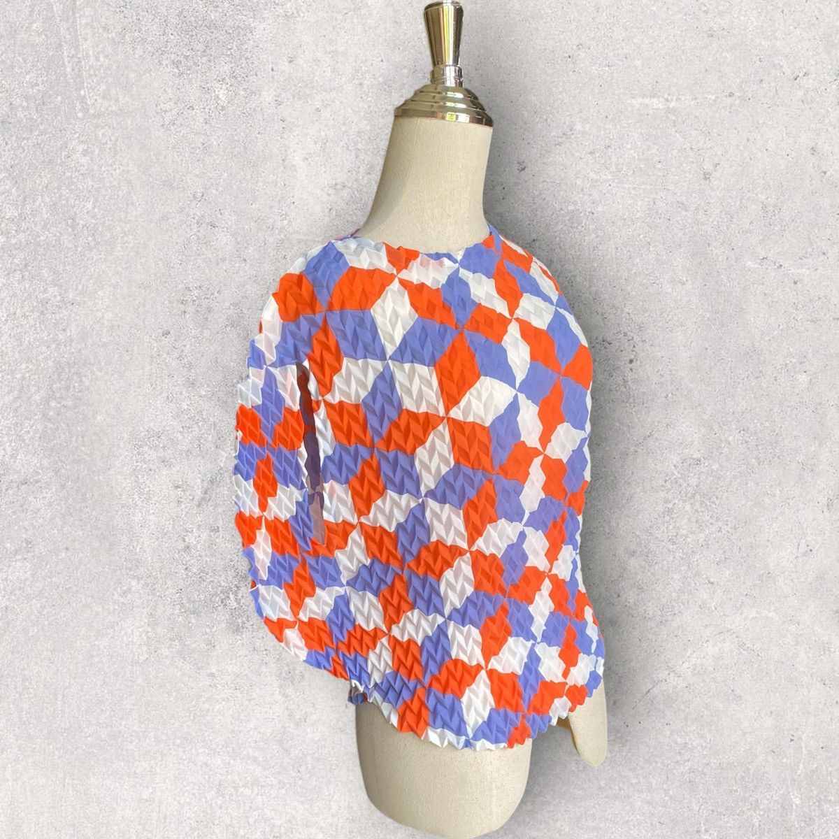 Issey Miyake Issey Miyake Chevron Pleated Circle Blouse Size M / US 6-8 / IT 42-44 - 3 Thumbnail