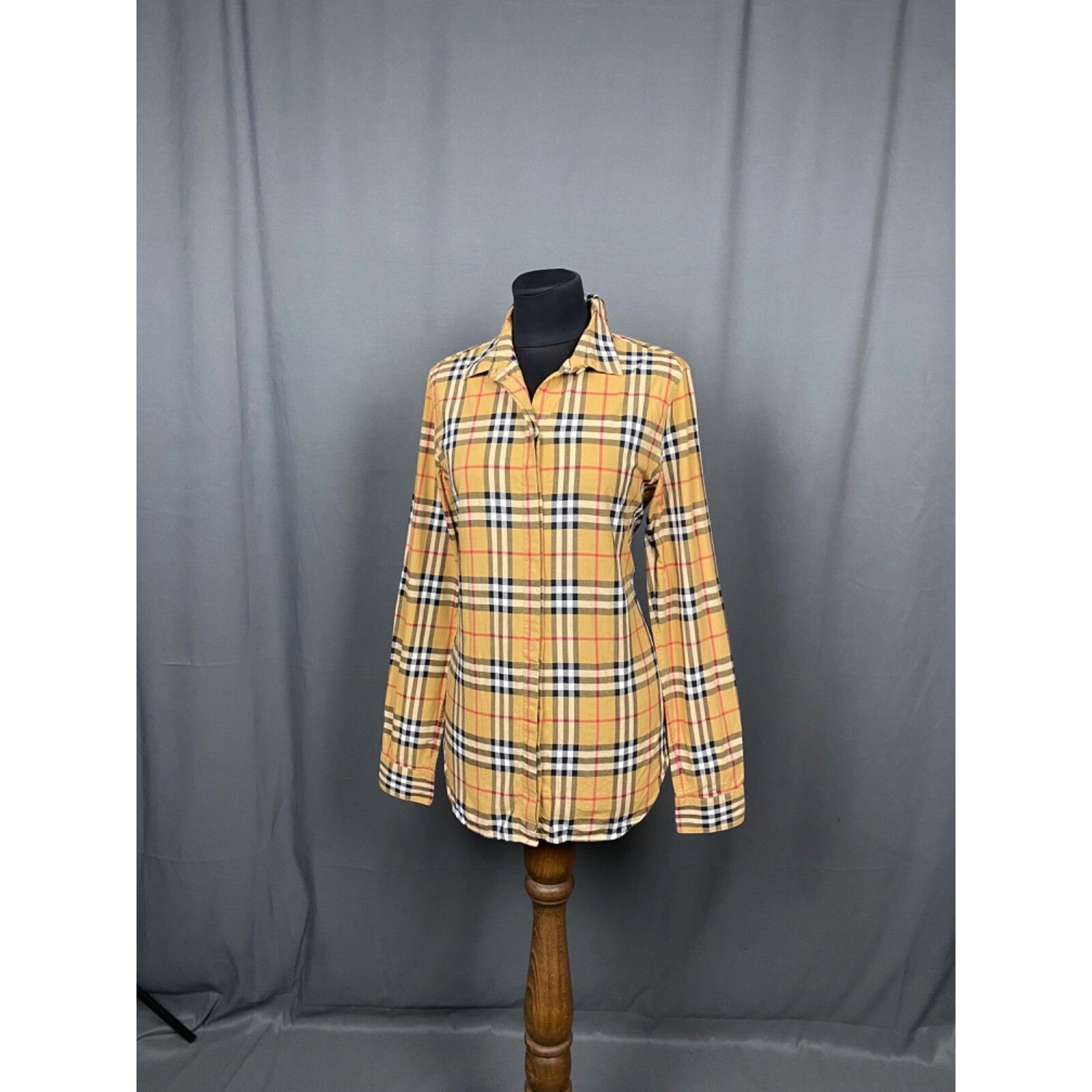 Burberry Burberry RECENT Nova Check Women's Beige Checked Longsleeve Size S / US 4 / IT 40 - 4 Thumbnail