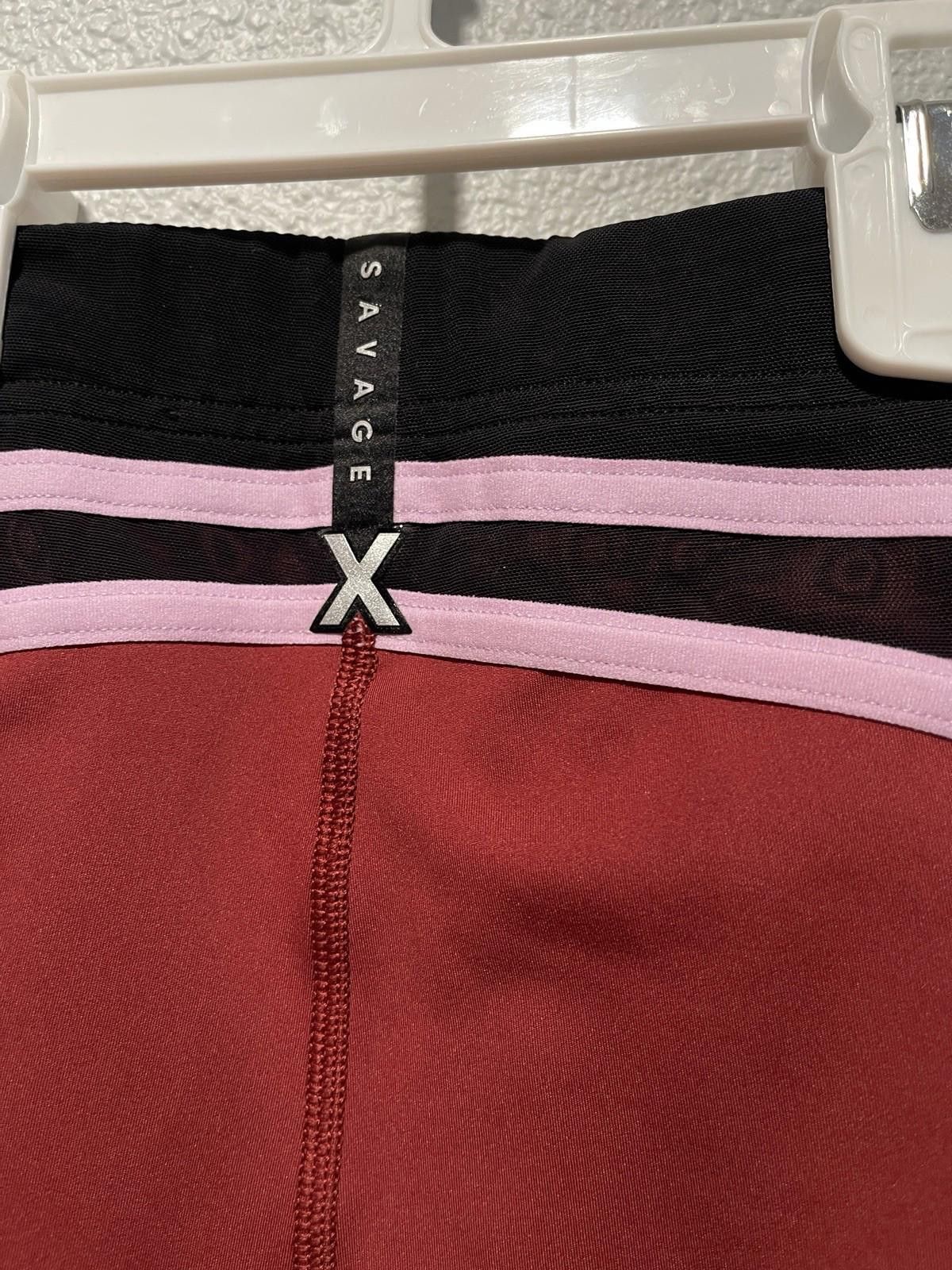 Other NWT SAVAGE X FENTY Mesh High-Waist Legging Jam Red 3X Size 42" / US 20 - 3 Thumbnail