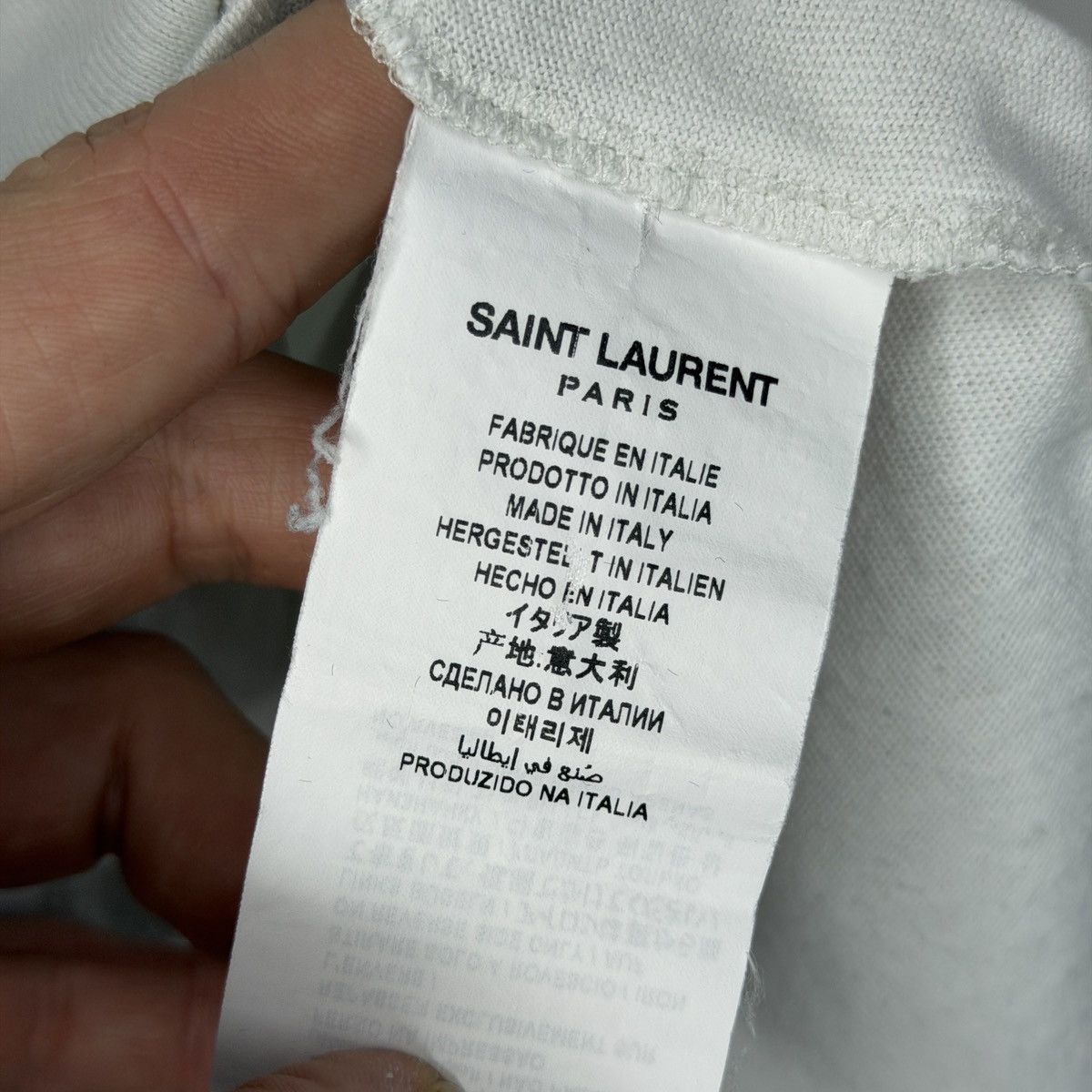 Saint Laurent Paris Saint Laurent Paris logo tee shirt Size US S / EU 44-46 / 1 - 9 Thumbnail