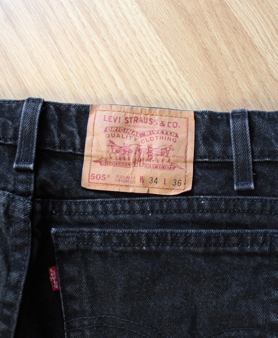 Levi's × Levi's Vintage Clothing 🔥 Levis 505 Vintage Black Denim Jeans Pants Y2K USA RARE Size US 34 / EU 50 - 3 Thumbnail