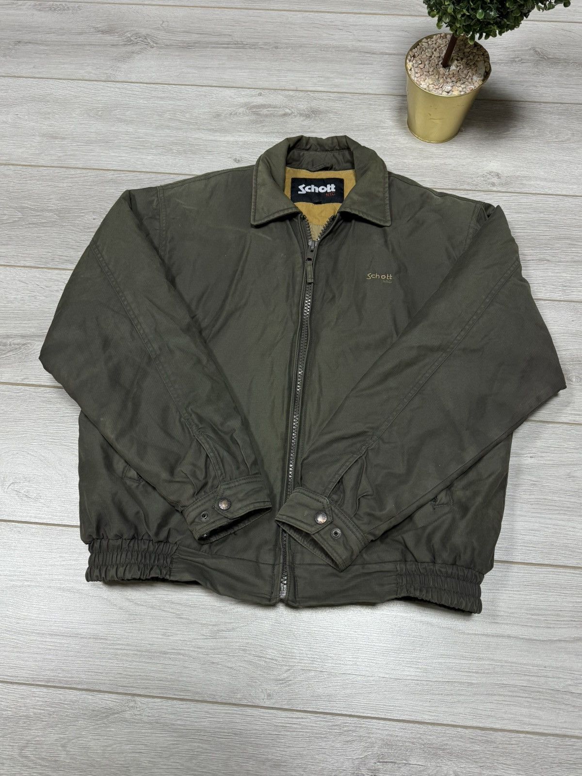 Schott Schott vintage faded bomber jacket military USA Size US M / EU 48-50 / 2 - 10 Thumbnail