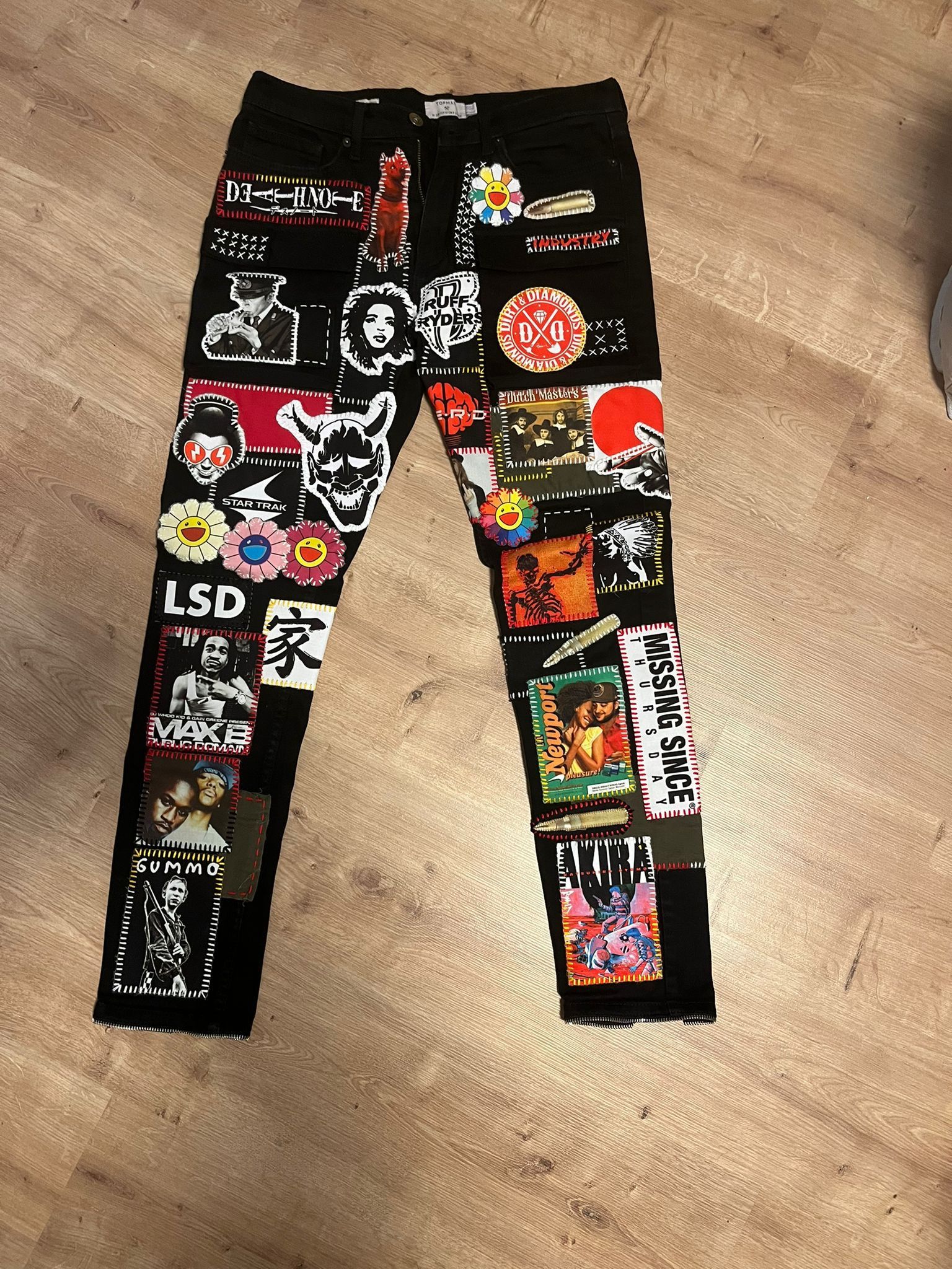 Homemade Righteous P crust Jeans Handmade Patchwork Mst pants 32/30 Size US 26 / EU 42 - 1 Thumbnail