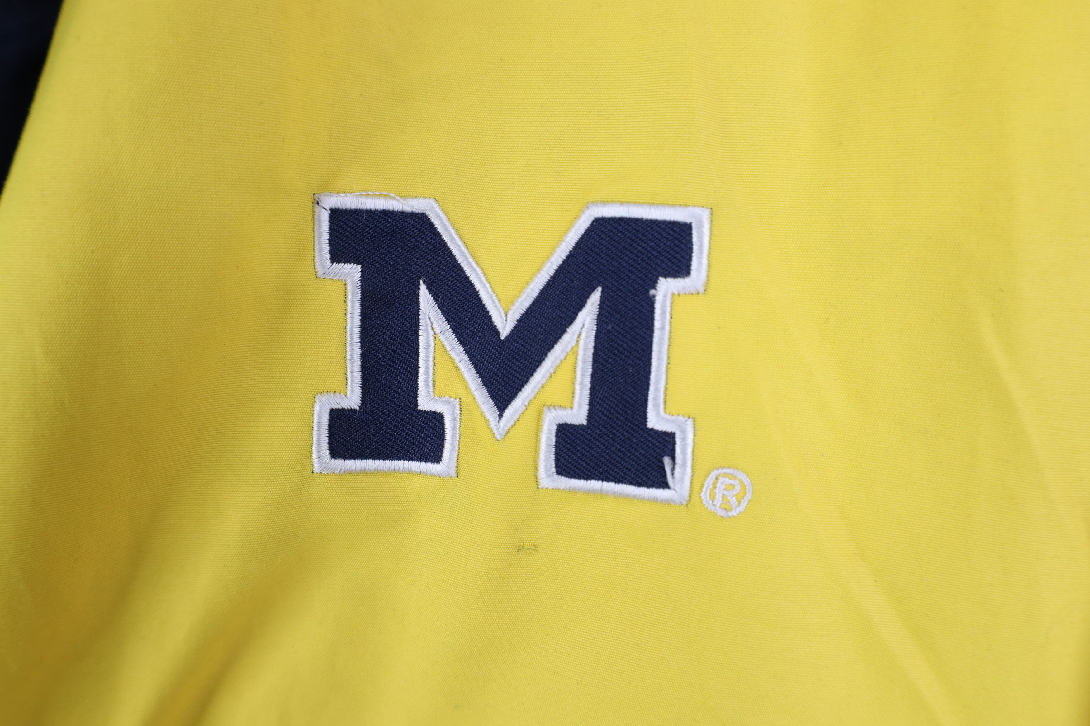 Vintage Vintage 90s Lined University of Michigan Full Zip Jacket Size US XXL / EU 58 / 5 - 6 Thumbnail