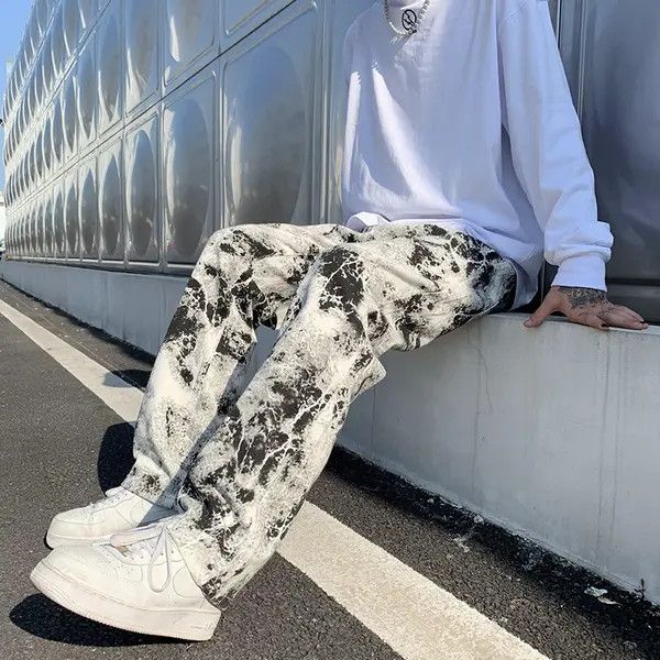 Japanese Brand Fukiishi x Etou #25 Printed Wide Legs Jeans Size US 38 / EU 54 - 8 Thumbnail