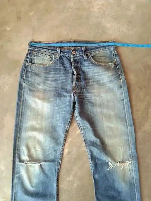 Levi's Vintage Levi's 501 Rusty Wash Distressed Jeans 32x31 Size US 32 / EU 48 - 4 Thumbnail