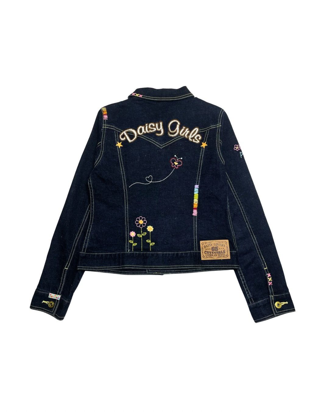 Japanese Brand Daisy Lovers Denim Jacket Lani Kun Monkey Embroidery Y2K Size S / US 4 / IT 40 - 3 Thumbnail