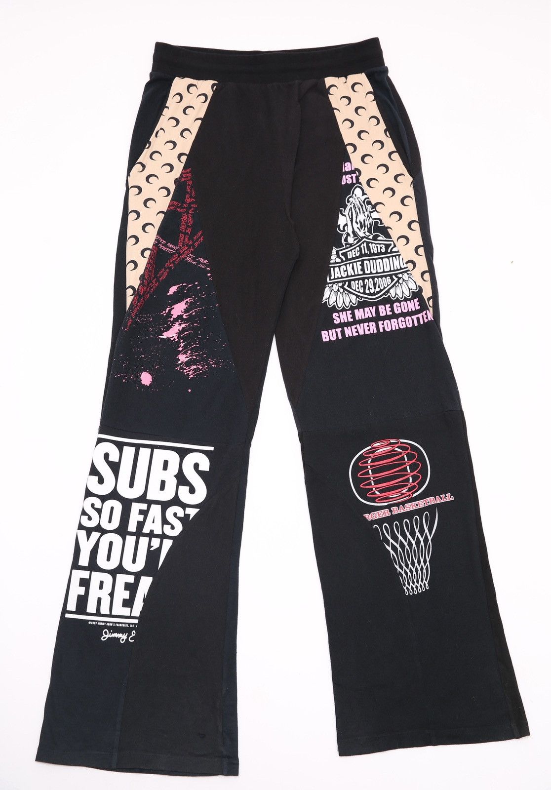 Marine Serre Gold Line Reconstructed T-Shirt Flared Sweatpants Size US 34 / EU 50 - 1 Thumbnail