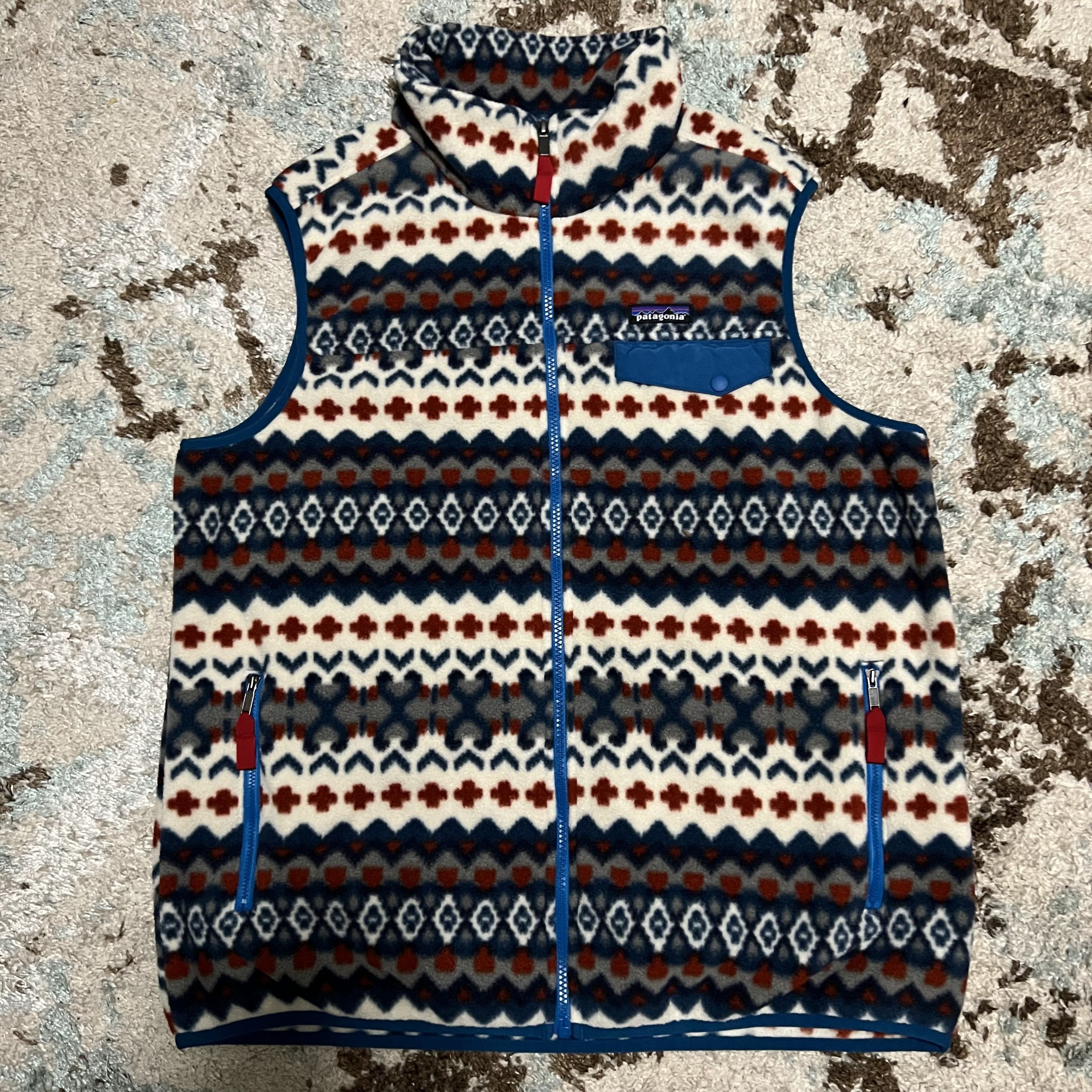 image of Patagonia Synchilla Mens Aztec Fleece Vest Size Large 25500