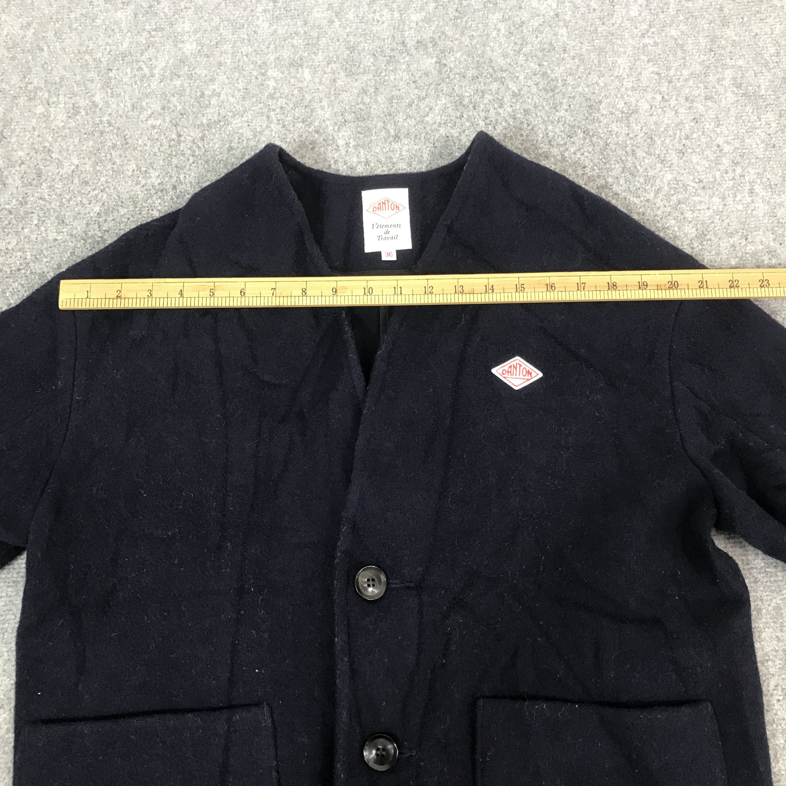 Danton Vtg Dantom Japan Wool button Design Kimono collar jacket Size US L / EU 52-54 / 3 - 5 Thumbnail