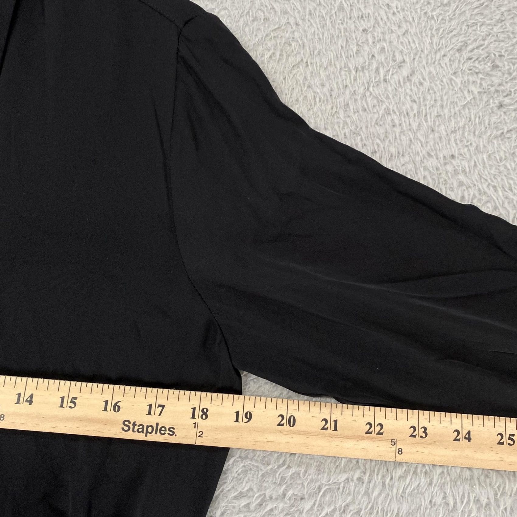 Quince Quince Silk Shirt Dress Womens M Black Belted Long Sleeve Office Work Shirt Dress Size M / US 6-8 / IT 42-44 - 5 Thumbnail