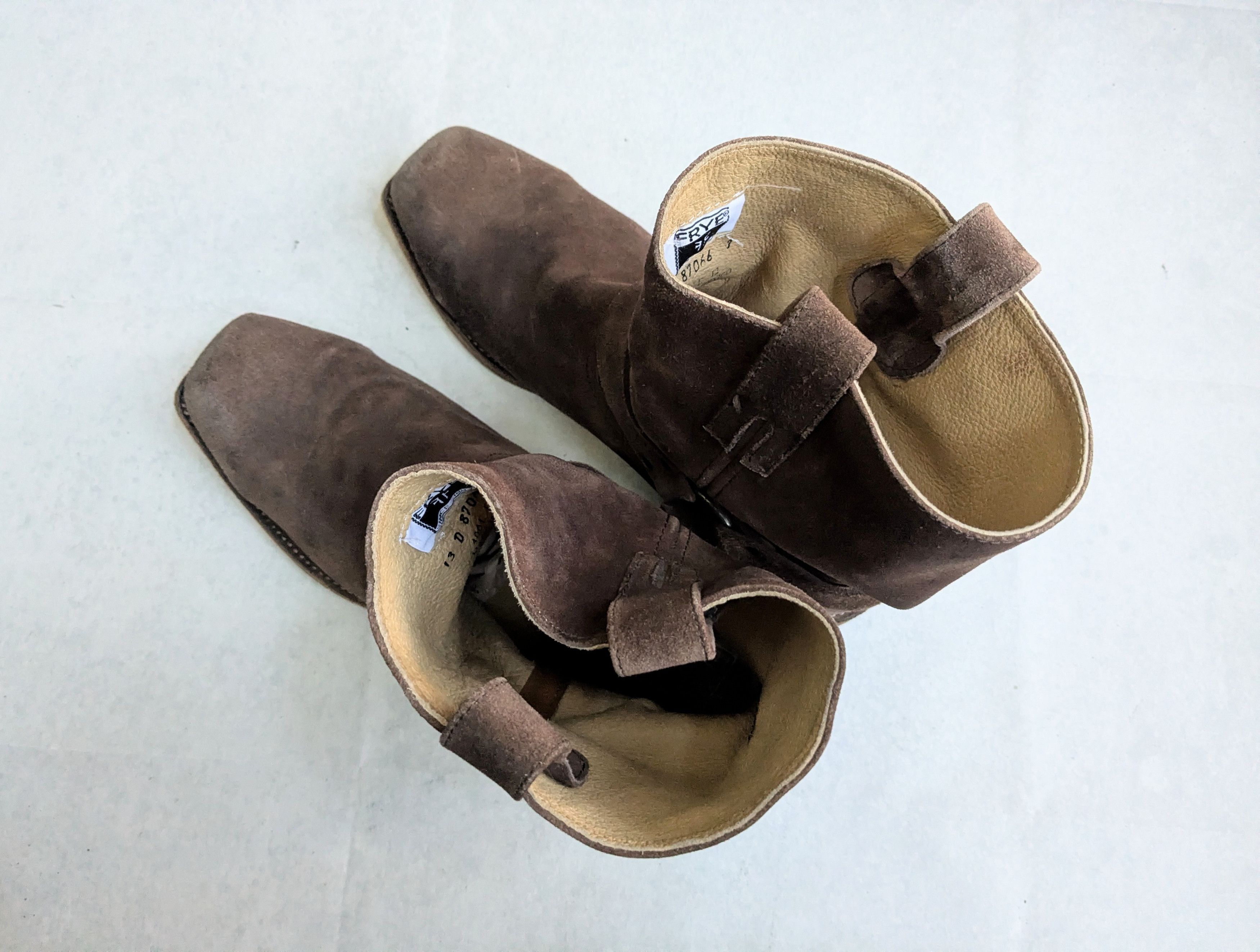 Frye Frye Harness Boots Brown 13 D Suede Leather Buckle Size US 13 / EU 46 - 14 Thumbnail