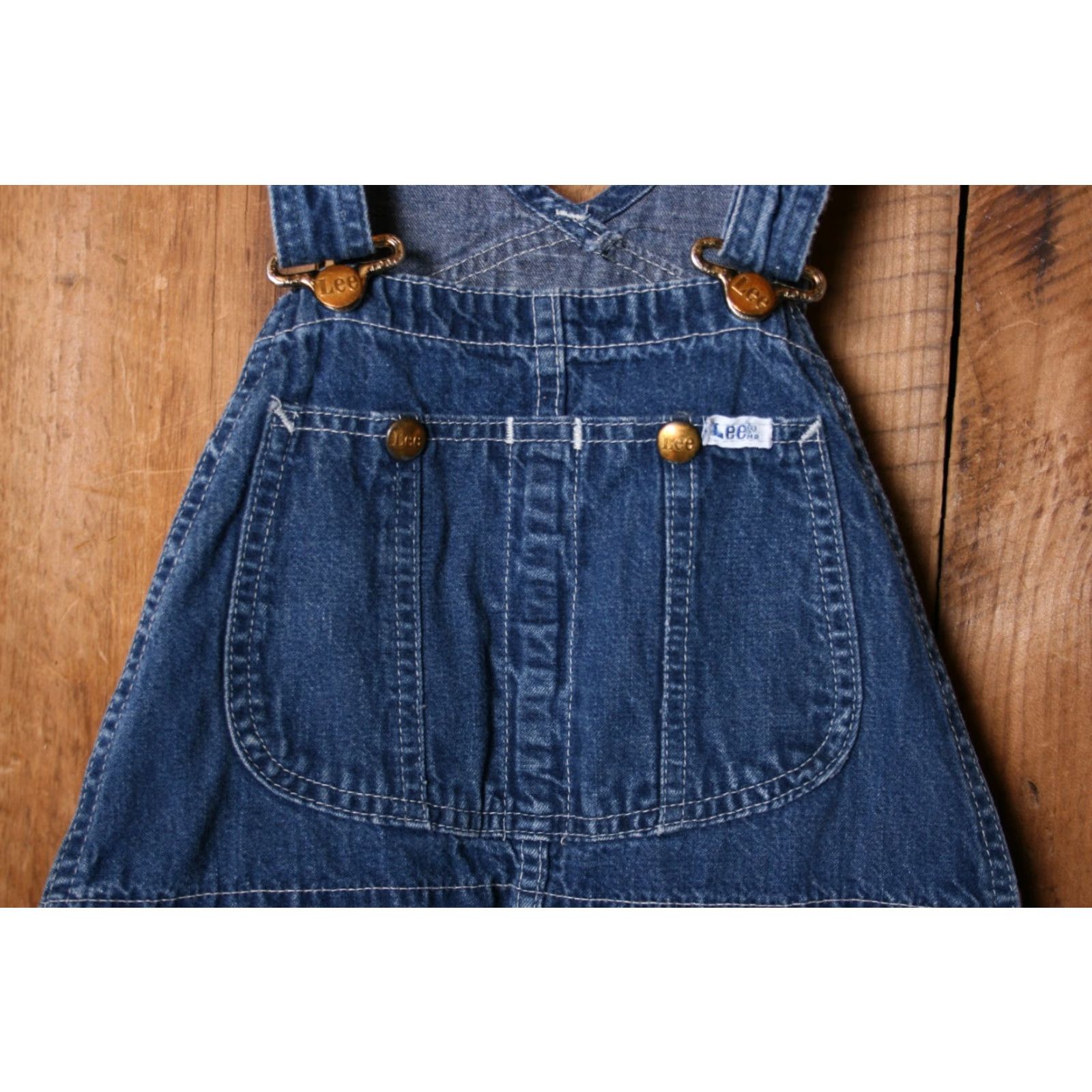 Lee VINTAGE Lee Overalls Jeans Denim BibsUSA 28" Waist 27" Inseam Unisex Adults Blue Cotton Denim 28 Mens Womens Boys Girls Size US 28 / EU 44 - 4 Thumbnail