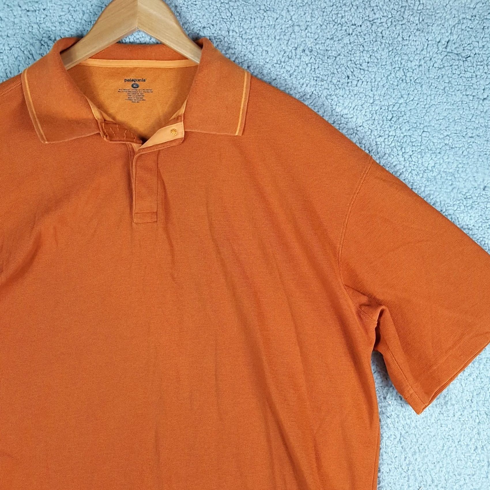 Patagonia Patagonia Polo Shirt Men's XL Breathable Orange Collar Outdoor Hiking Snap Vintage 90s Grunge Preppy Surf Beach Classic Logo Shirt Size US XL / EU 56 / 4 - 5 Thumbnail