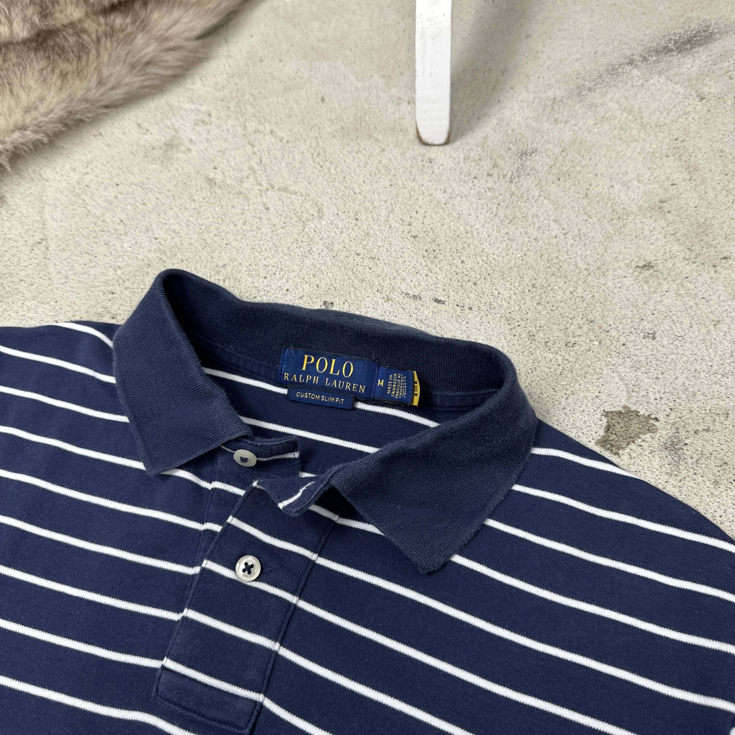 Polo Ralph Lauren Vintage Striped Mercerized Polo Ralph Lauren T-shirt Y2K Size US S / EU 44-46 / 1 - 4 Thumbnail