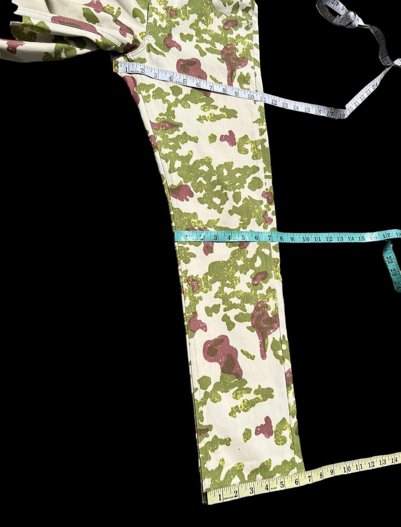 HOLLYWOOD RANCH MARKET Vintage HR Market Japan Psychedelic Camouflage Cropped Jeans Size US 30 / EU 46 - 4 Thumbnail