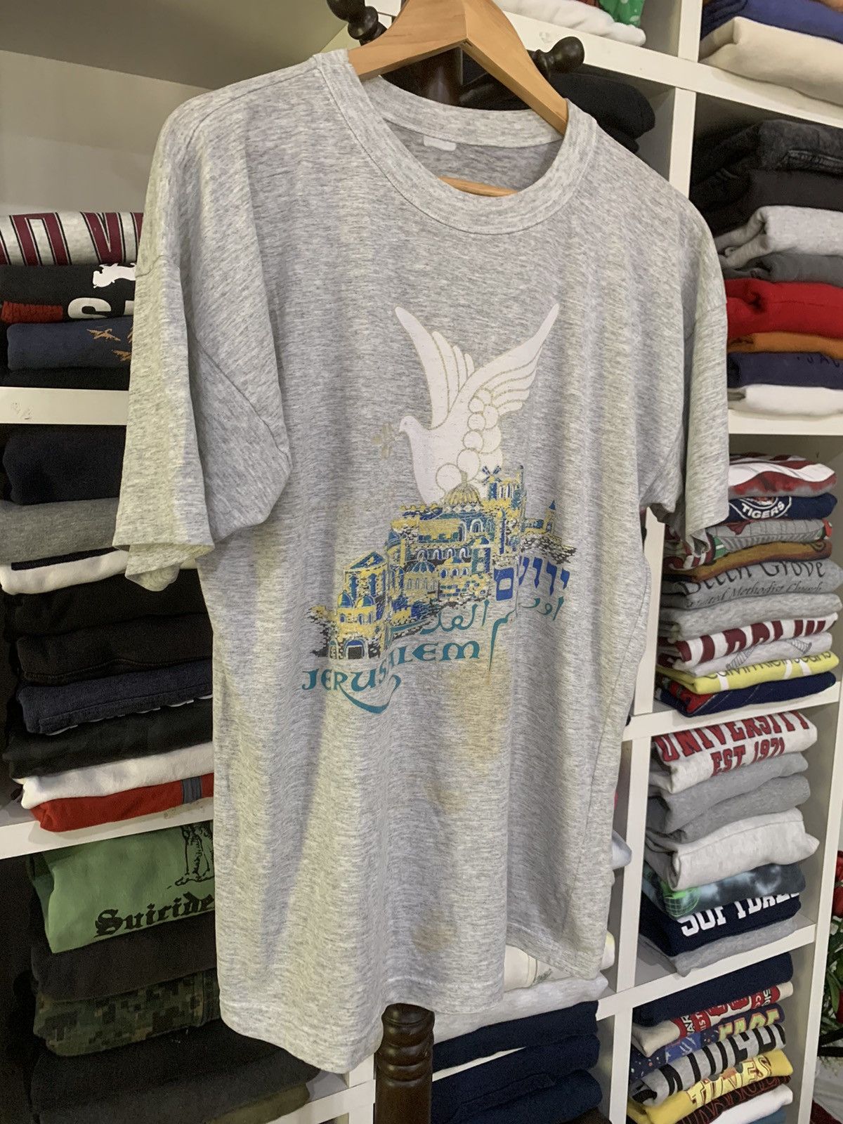 Vintage Vintage Jerusalem Israel Tee Size US L / EU 52-54 / 3 - 4 Thumbnail